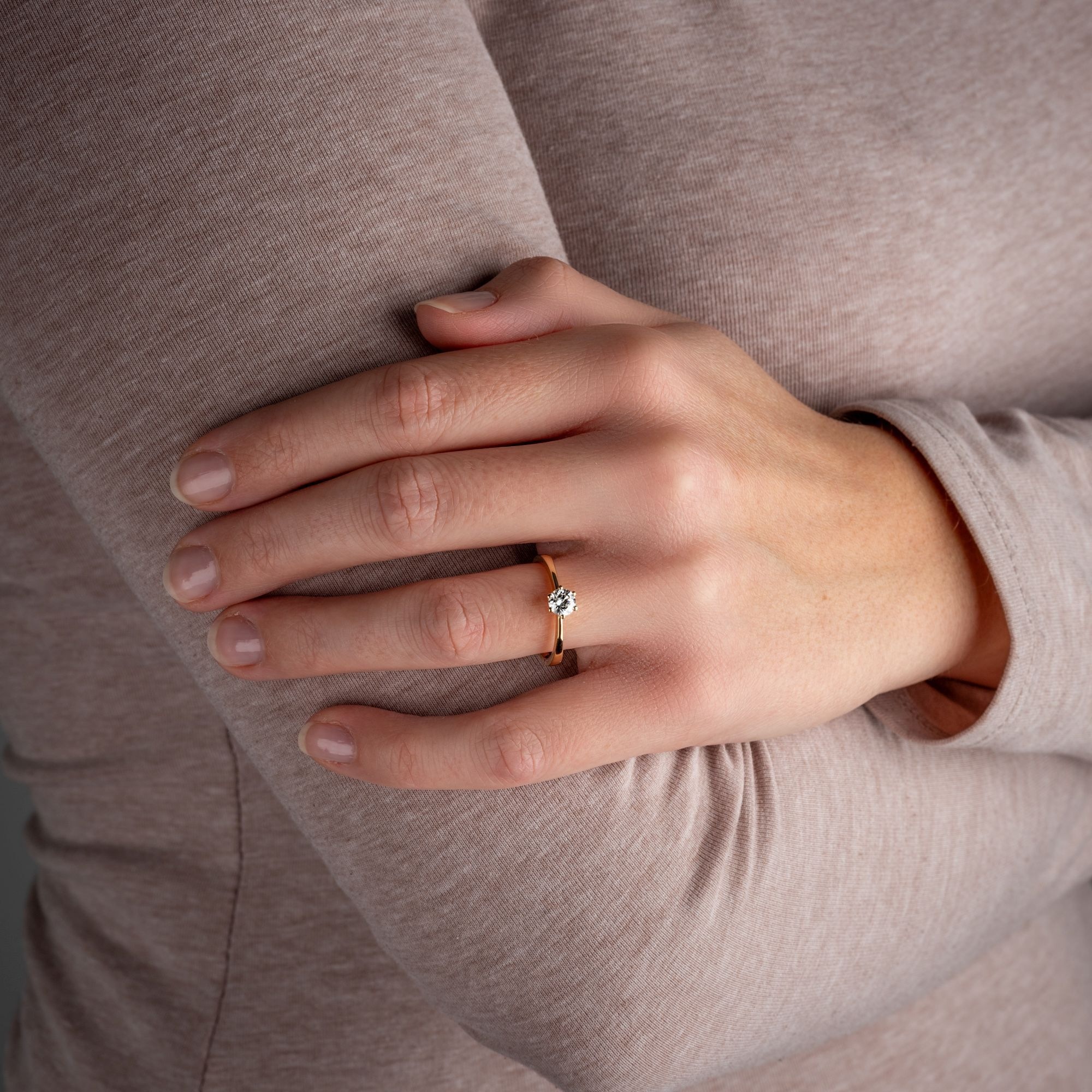 Orolino Fingerring »Gold 750 mit natürlichem Brillant 0,50ct.«