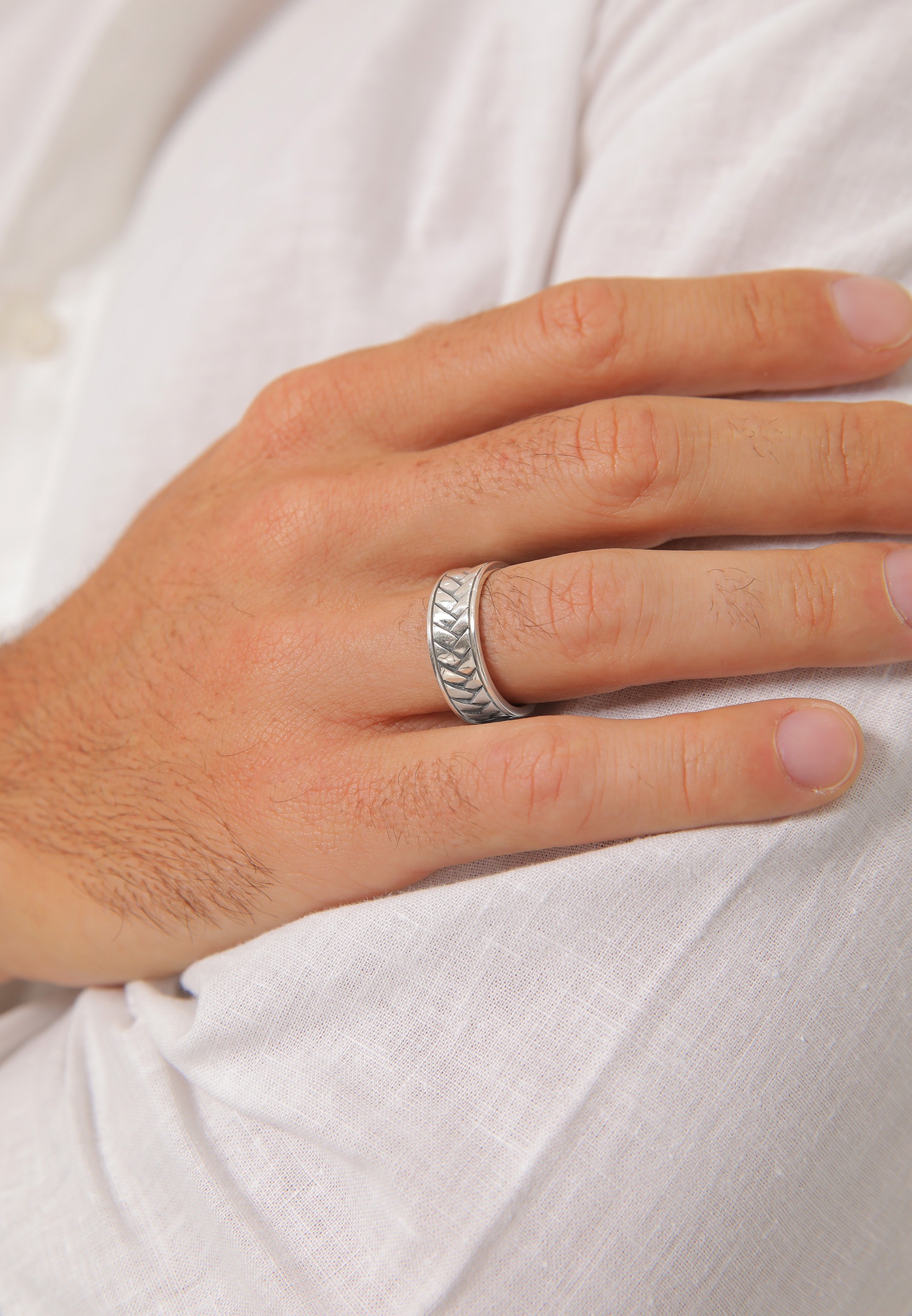 Kuzzoi Silberring »Herren Bandring Used Vintage Retro 925 Silber«