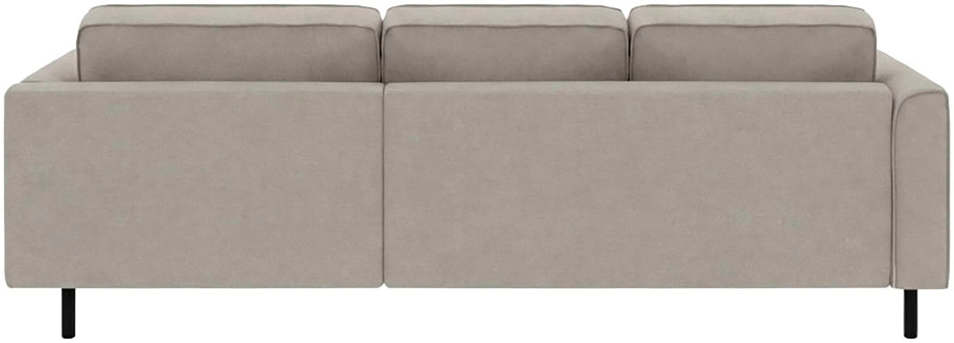 Home affaire Ecksofa »Booster II, whlw. mit Schlaffunktion & Bettkasten, Fuß schwarz« Recamiere beidseitig montierbar,L-Form, in Cord & Struktur LEO o. LINO