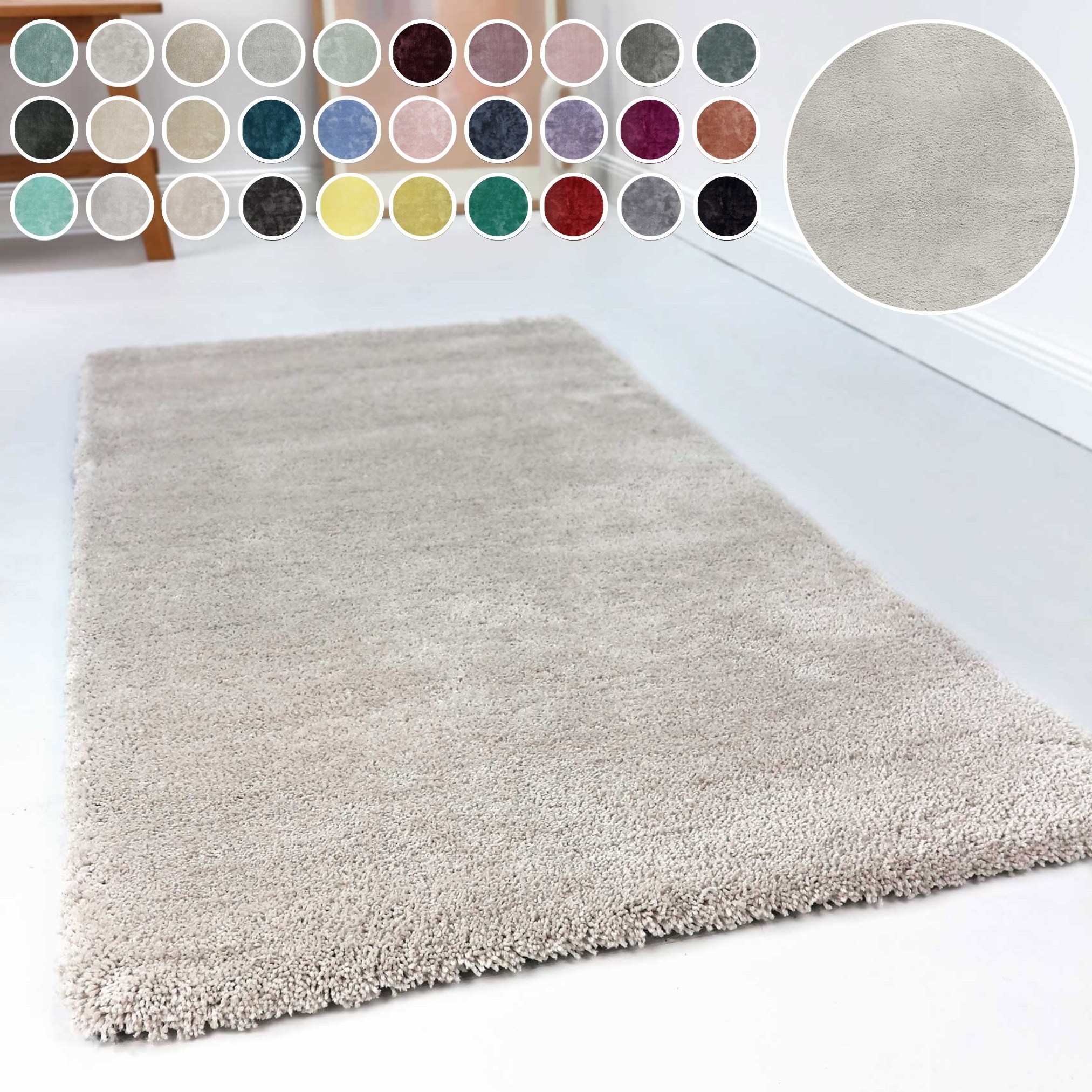 Esprit Hochflor-Teppich »Relaxx ESP-4150«, rechteckig, 25 mm Höhe, Wohnzimmer, sehr große Farbauswahl, weicher dichter Hochflor