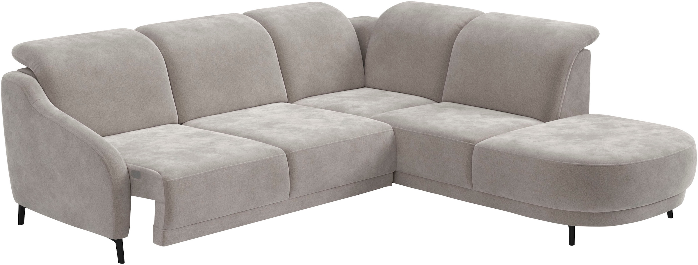 sit&more Ecksofa »Blues L-Form«, wahlweise mit Klapptisch und USB
