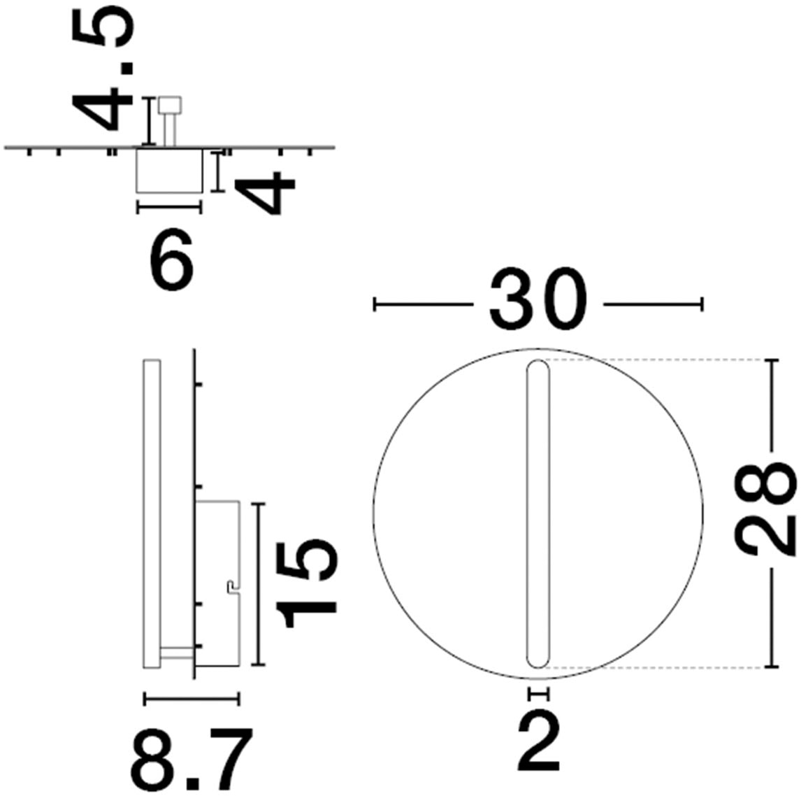 Nova Luce Wandleuchte »NALU«, 1 flammig