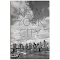 Artland Wandbild »NYC Brooklyn Bridge & Lower Manhattan«, New York, (1 St.), in vielen Größen & Produktarten - Alubild / Outdoorbild für den Außenbereich, Leinwandbild, Poster, Wandaufkleber / Wandtattoo auch für Badezimmer geeignet