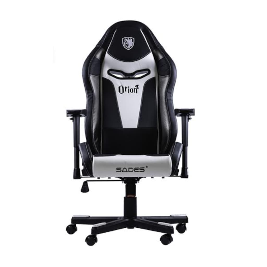 Sades Gaming-Stuhl »"Orion" schwarz/weiß, Kunstleder, höhenverstellbare-Armlehne, ergonomischer Gamingstuhl, Bürostuhl, Schreibtischstuhl, geeignet für Jugendliche und Erwachsene«