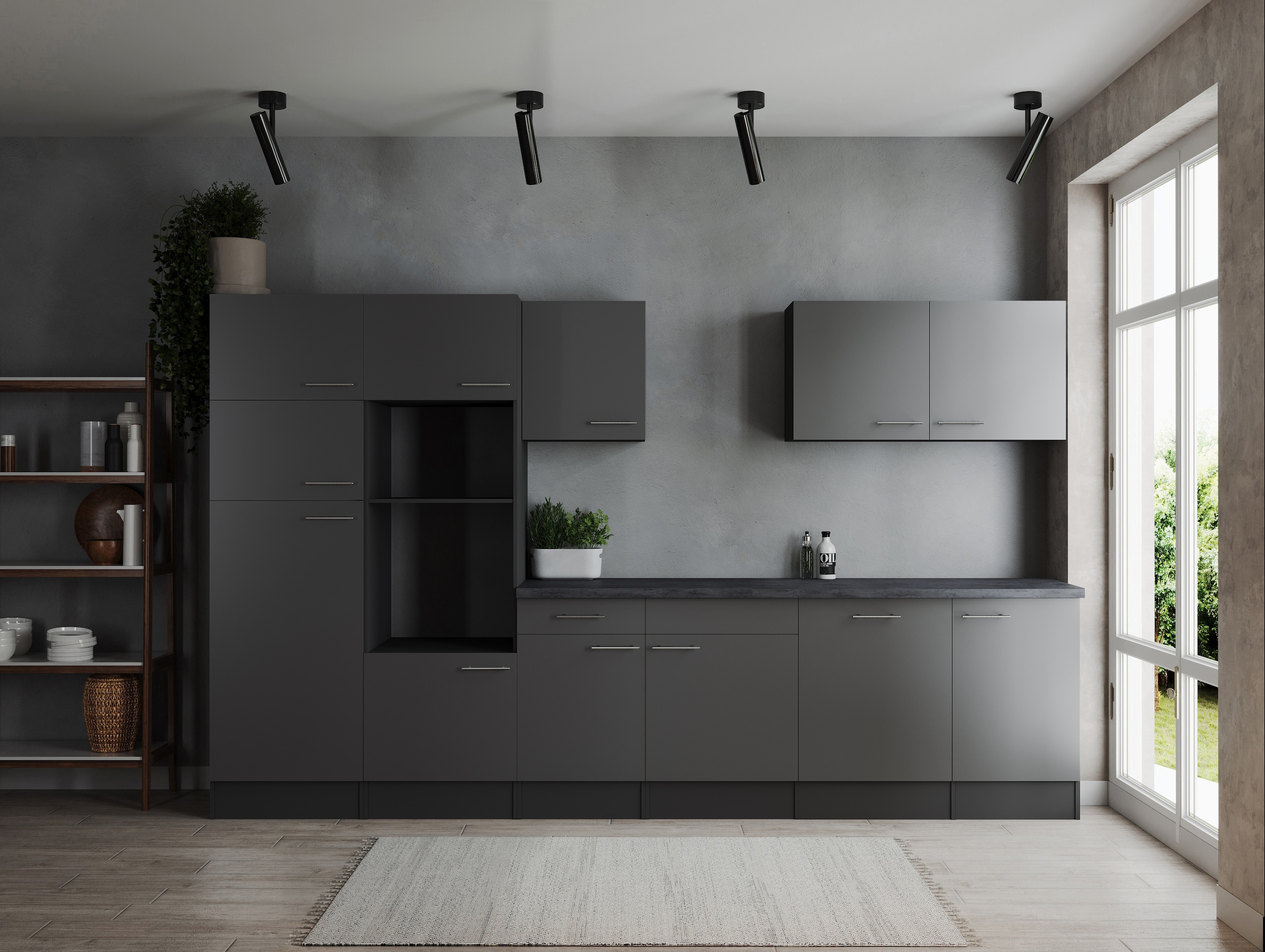 RESPEKTA Küchenzeile »Oliver« Breite 340 cm, 90 cm Arbeitshöhe, in exklusiver Konfiguration für OTTO