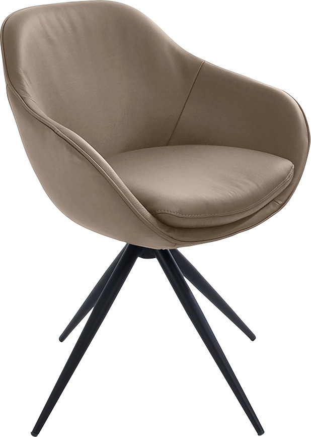 K+W Komfort & Wohnen Drehstuhl »ZOOM« () 4-Fuß Drehstuhl mit Gestell aus Me günstig online kaufen