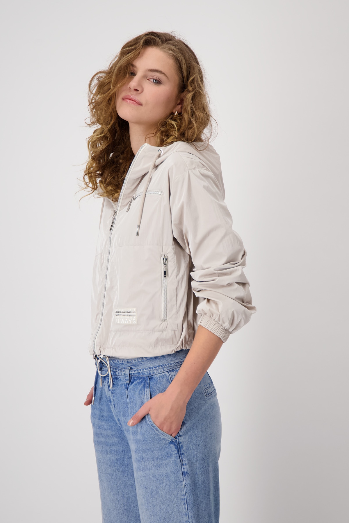Monari Kurzjacke, mit Kapuze, mit Kapuze