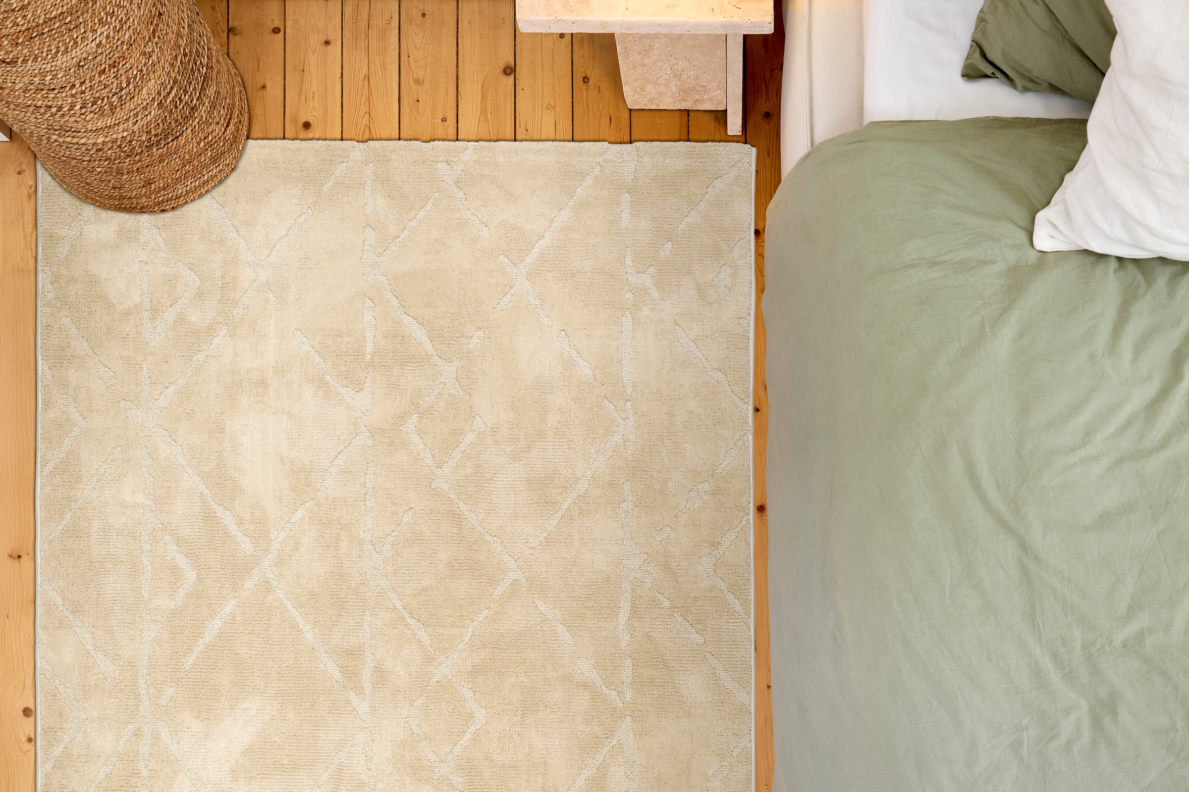 ASTRA Teppich »Lou 252«, rechteckig, 10 mm Höhe, Hoch Tief Struktur, Kurzflor, Wohnzimmer, Schlafzimmer