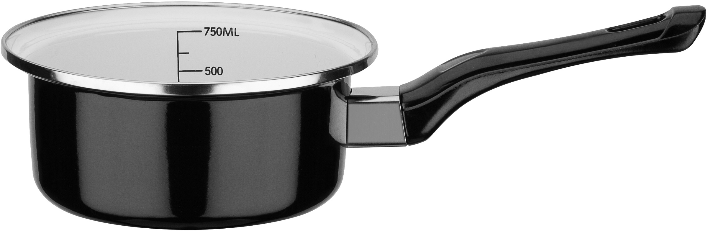 GSW Topf-Set »Black & White« Stahl-Emaille Set, je 1 Kochtopf Ø 16/20/24 cm günstig online kaufen