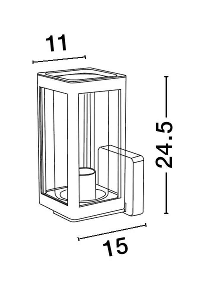 Nova Luce Außen-Wandleuchte »FIGO« E27 1 Stk.