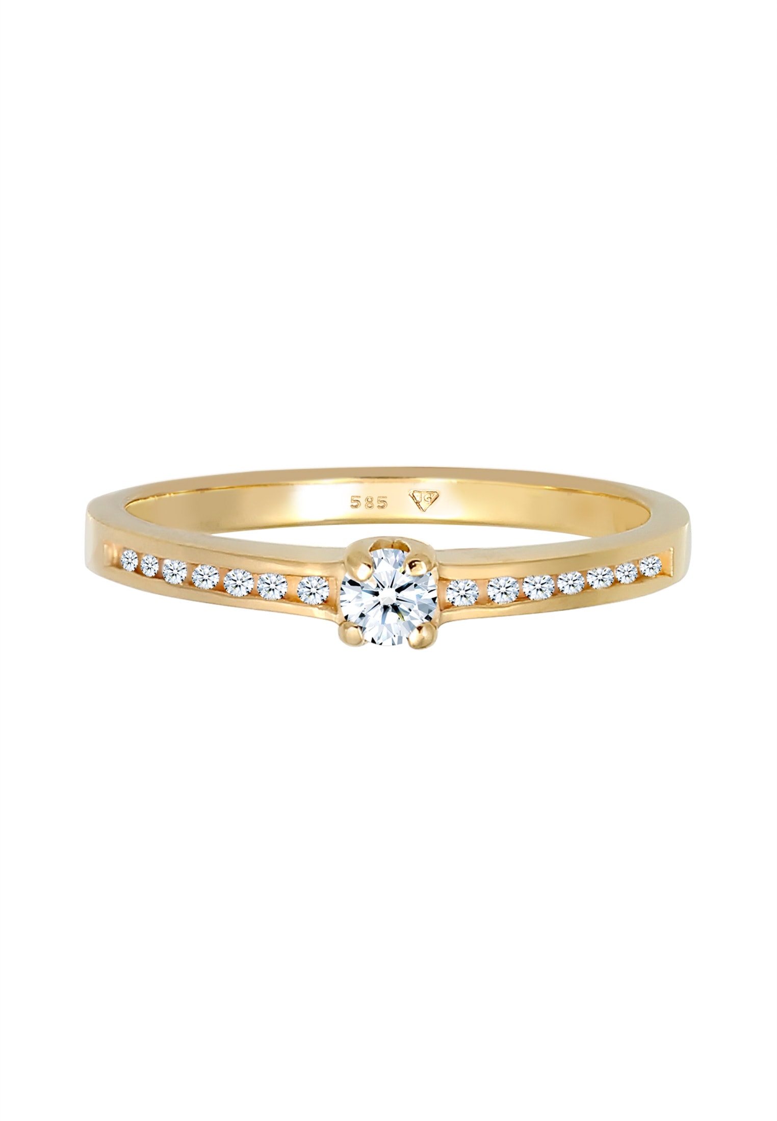 Elli DIAMONDS Verlobungsring »Diamant Weiß Brillantschliff (0.18 ct) 585 Gelbgold«