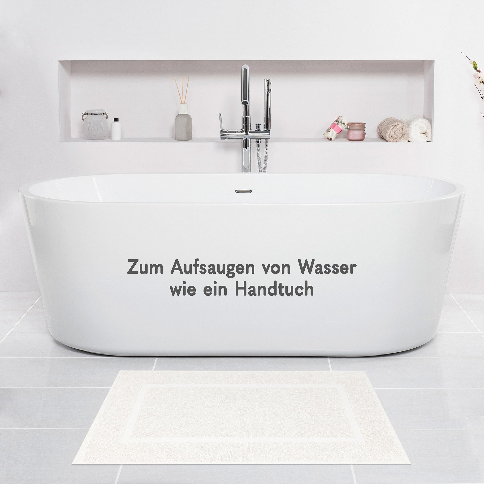 HAMMETEX Badematte »Hotelmatte, Duschvorleger« Höhe 5 mm rutschhemmend beschichtet beidseitig nutzbar 2-teiliges Set, einfarbig, 100% Baumwolle