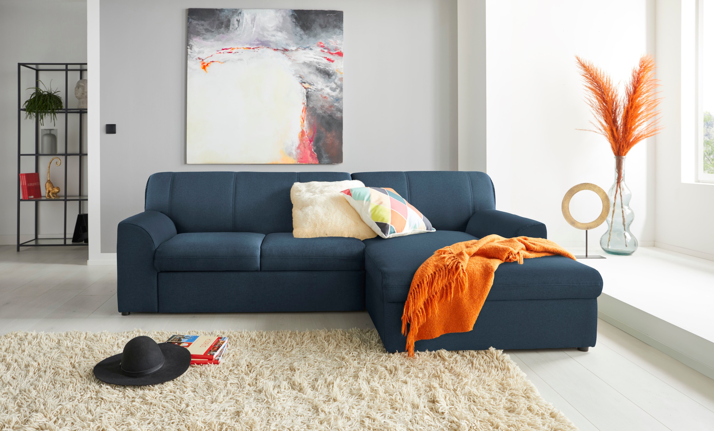DOMO collection Ecksofa »Topper, elegant und zeitlos, kompaktes Stellmaß 24 günstig online kaufen