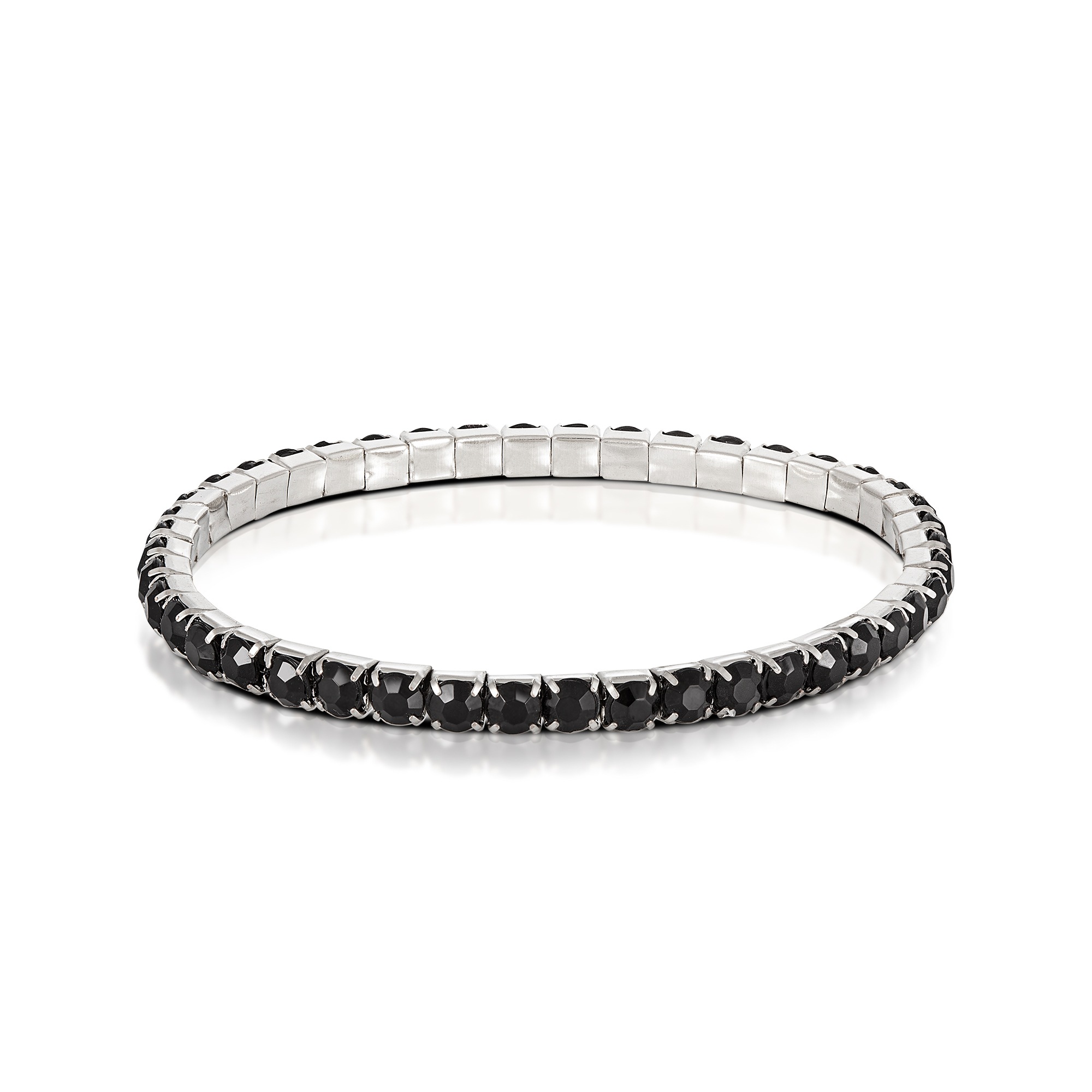 Steuer Armband »Set aus 3 Strecharmbändern rhodiumf.-schwarz«