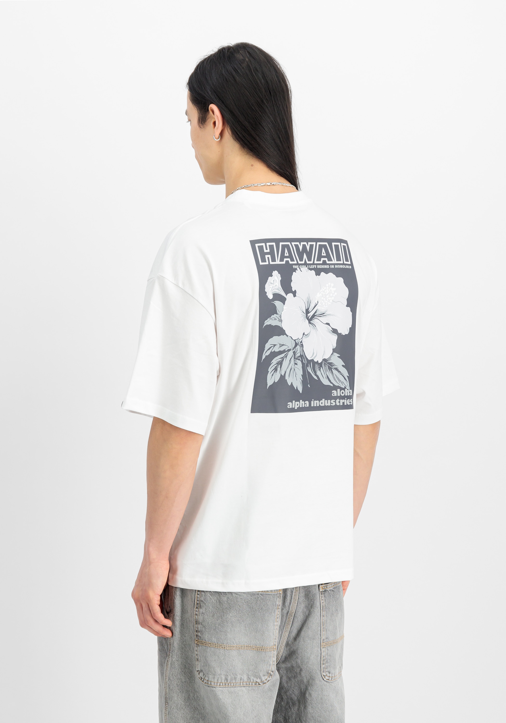 Alpha Industries T-Shirt »Alpha Industries Men - T-Shirts Aloha Flower Backprint T-Shirt«