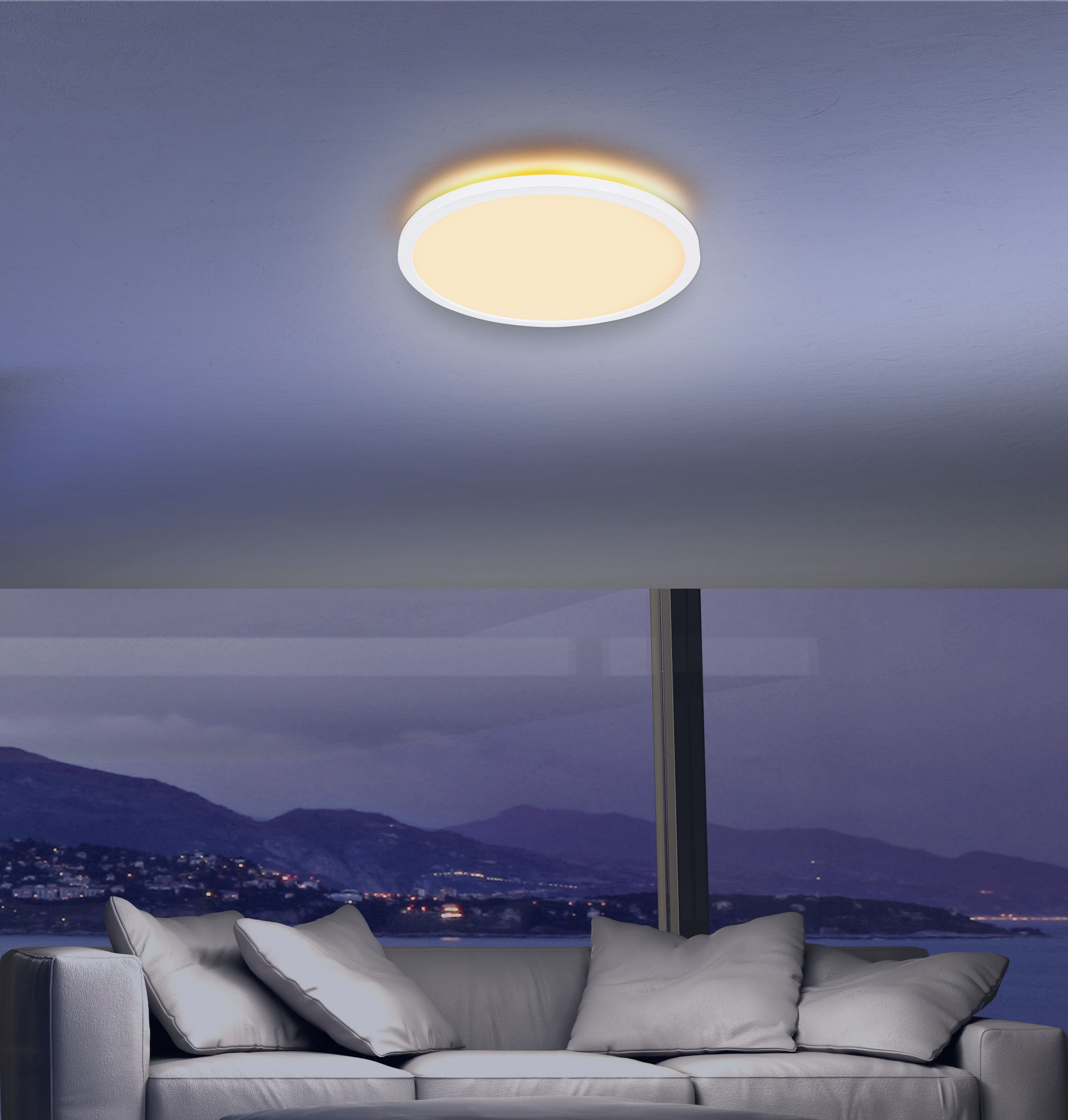 GLOBO LIGHTING LED Deckenleuchte »SAPANA«, Leuchtmittel LED-Modul | LED fest integriert, Deckenlampe/rund/Wohnzimmer/Schlafzimmer/elegant