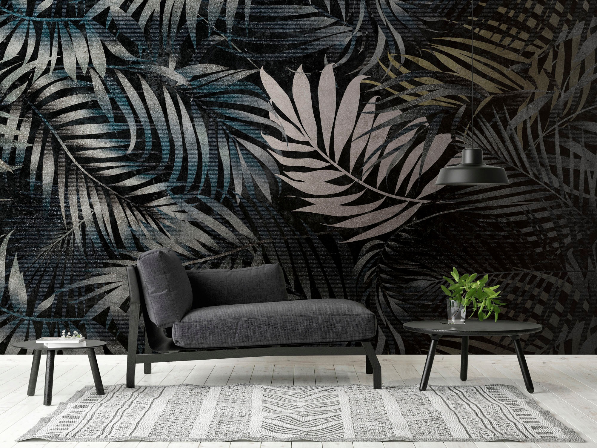 living walls Fototapete »The Wall«, botanisch-natürlich-floral, Fototapete Palmen Tapete Dschungel Tapeten modern Design Kinderzimmer