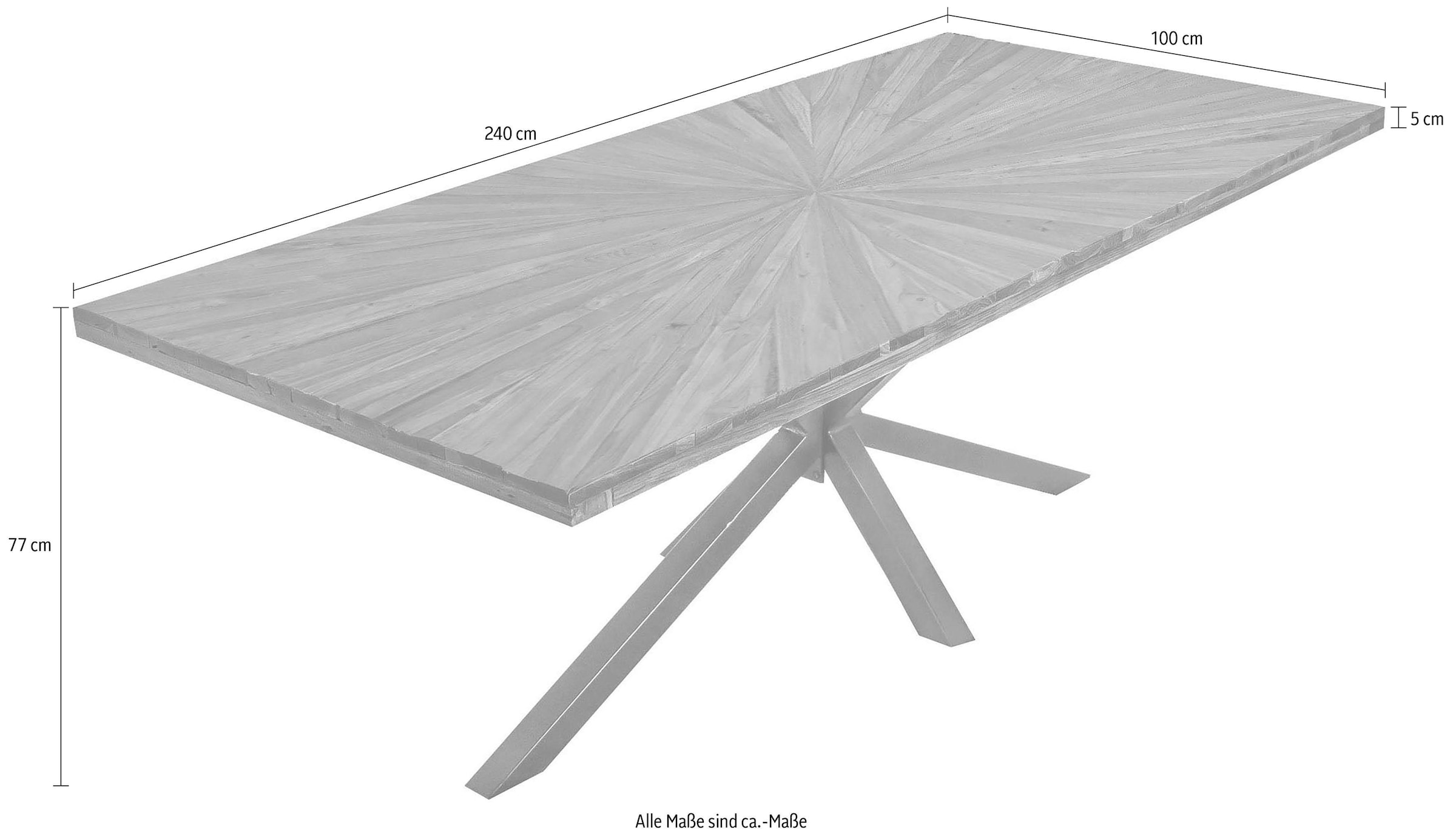 SIT Esstisch »Tops&Tables«, aus recyceltem Altholz Teak