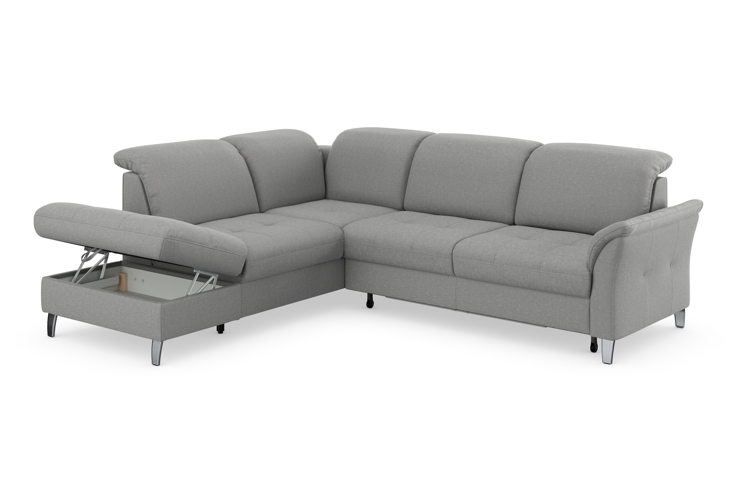 sit&more Ecksofa »Maggiore L-Form«, wahlweise mit Kopfteilverstellung, Bettfunktion und Stauraum