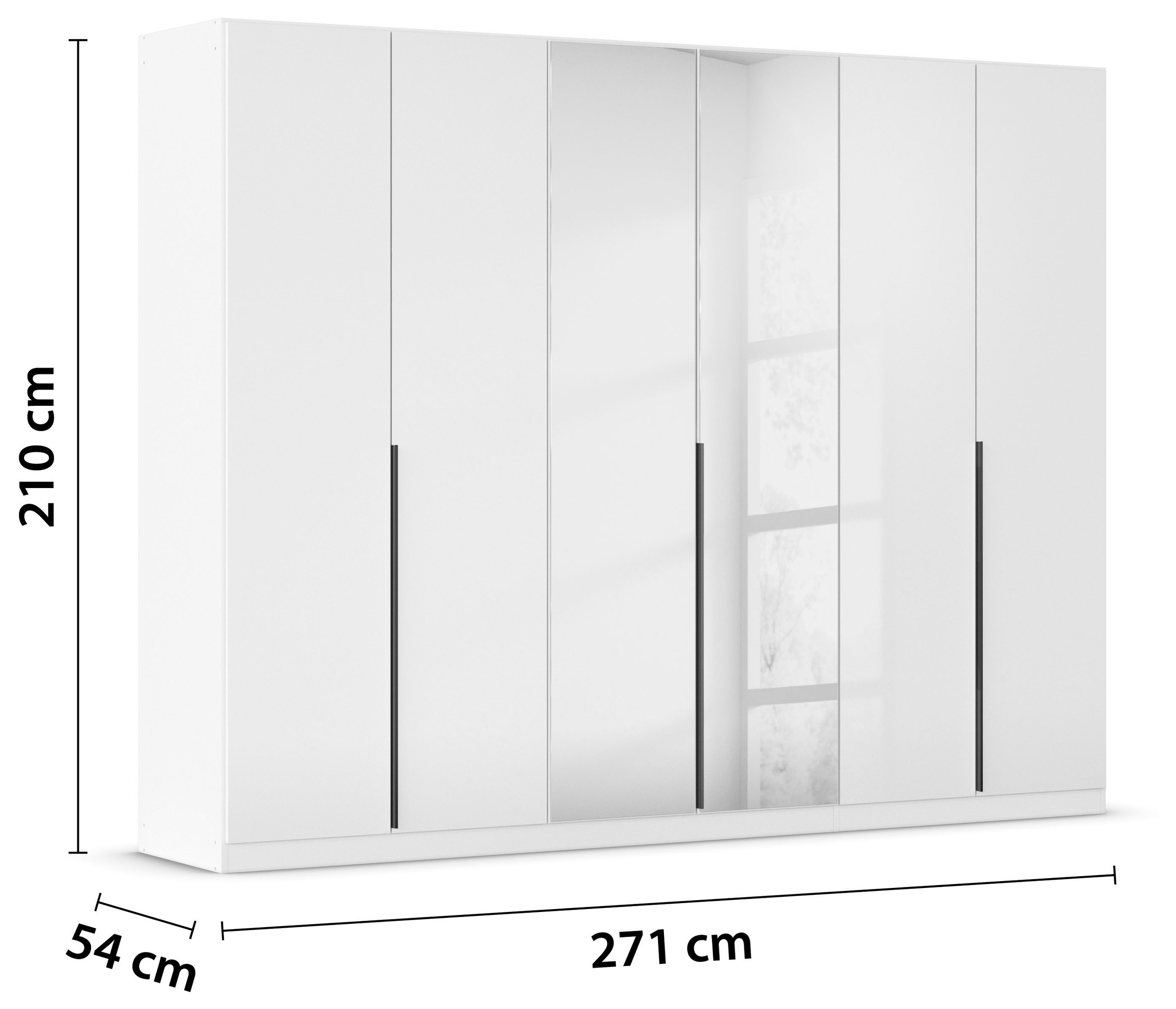 rauch Drehtürenschrank »Kleiderschrank Schrank Garderobe AGORDO mit Dekor- oder Hochglanzfront«, (in zwei Griff-Farben), durchdachte Innenausstattung, in 6 Breiten und 2 Höhen MADE IN GERMANY