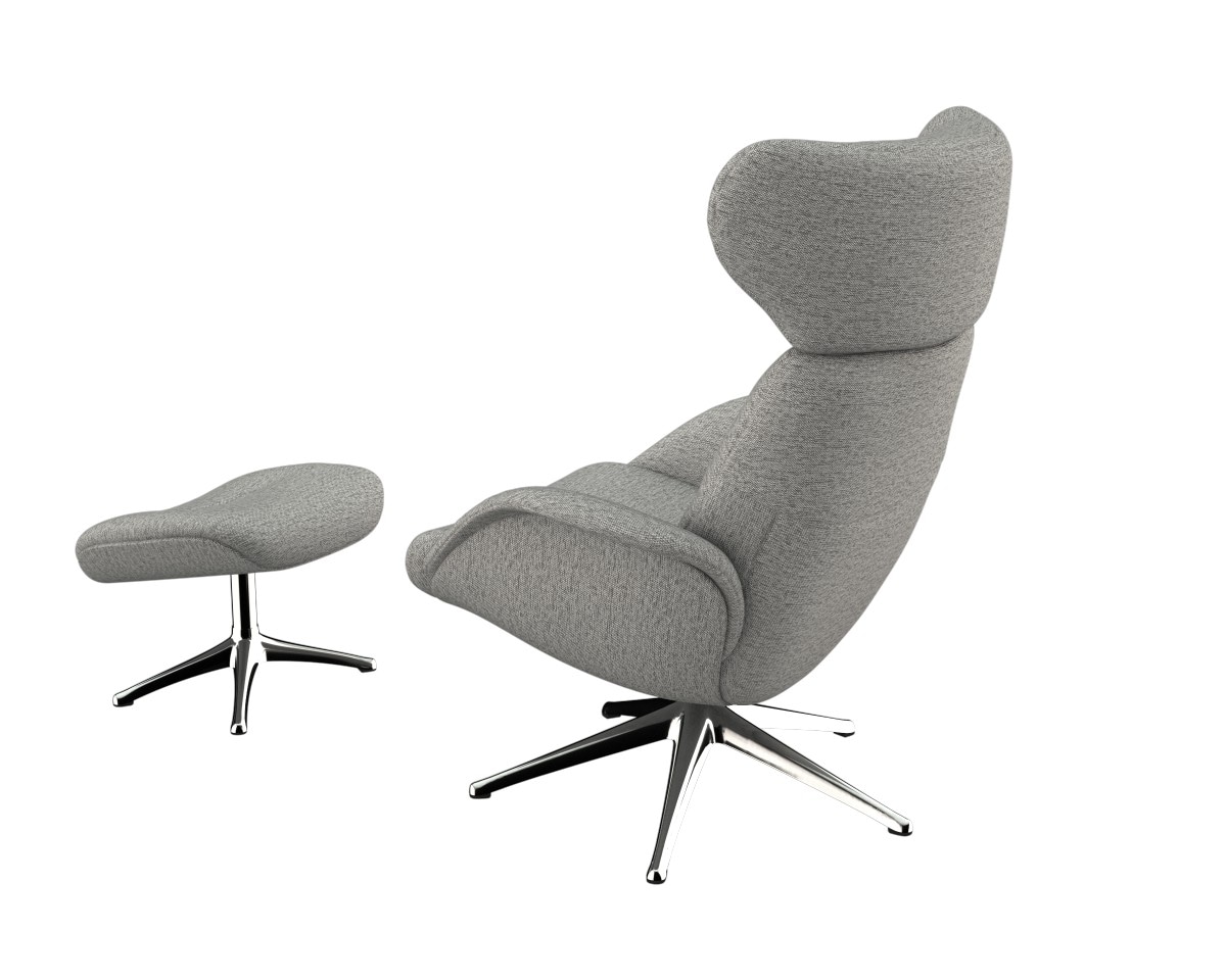 FLEXLUX Relaxsessel »Fernsehsessel More, ergonomisch, drehbar, robuster Fuß, Scandi« Premium Komfort, Rücken- und Kopfteilverstellung, Drehbar, Fuß Alu