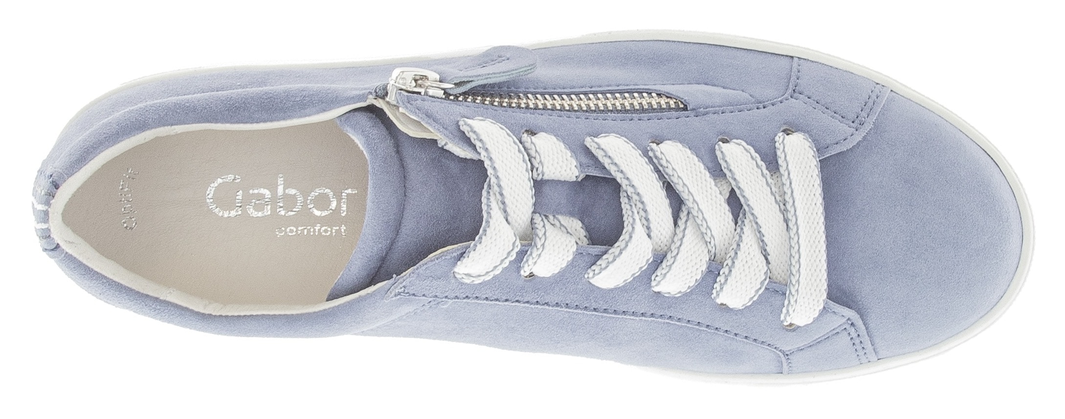 Gabor Plateausneaker »FLORENZ«, Schnürschuh, Halbschuh mit Kontrastnähten an der Ferse, G-Weite