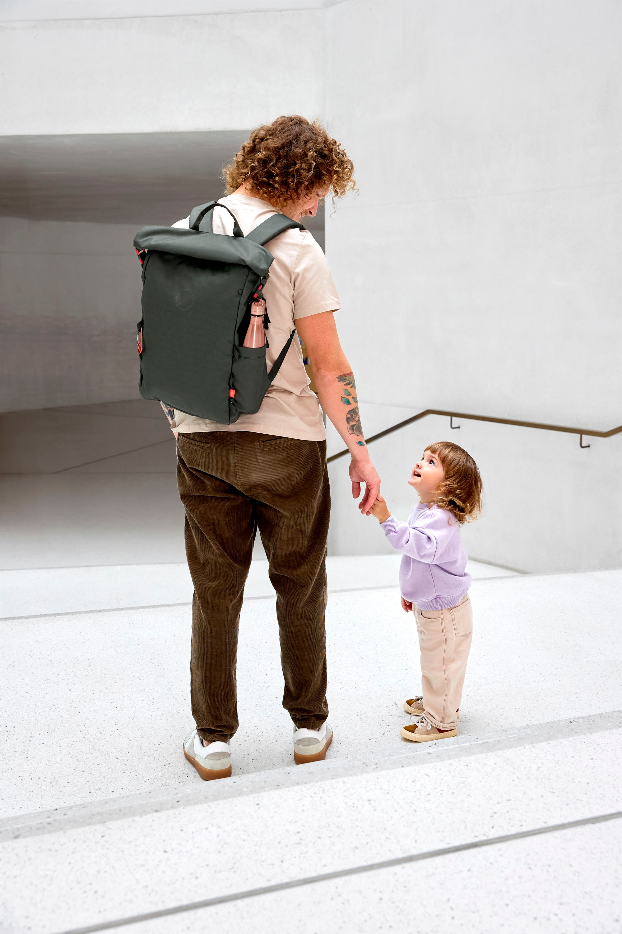 LÄSSIG Wickelrucksack »Green Label, Outdoor Rolltop Backpack, dark olive«