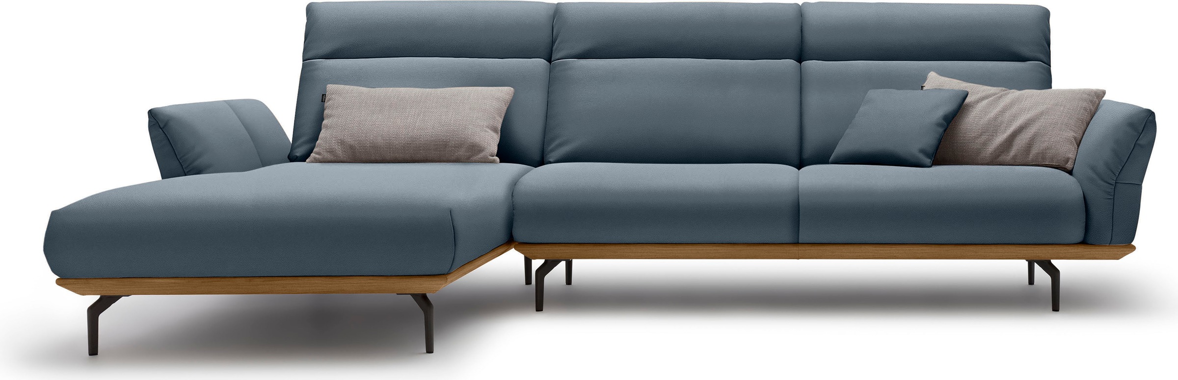 Creation BY ROLF BENZ Ecksofa »CR.460«, Sockel in Nussbaum, Winkelfüße in U günstig online kaufen