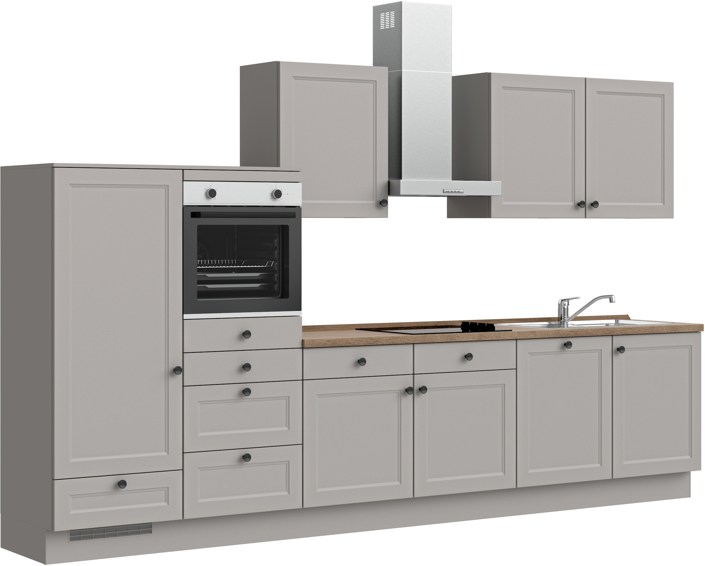 nobilia® Küchenzeile »"Cascada I"«, vormontiert, Ausrichtung wählbar, Breite 360 cm, wahlw. mit E-Geräten