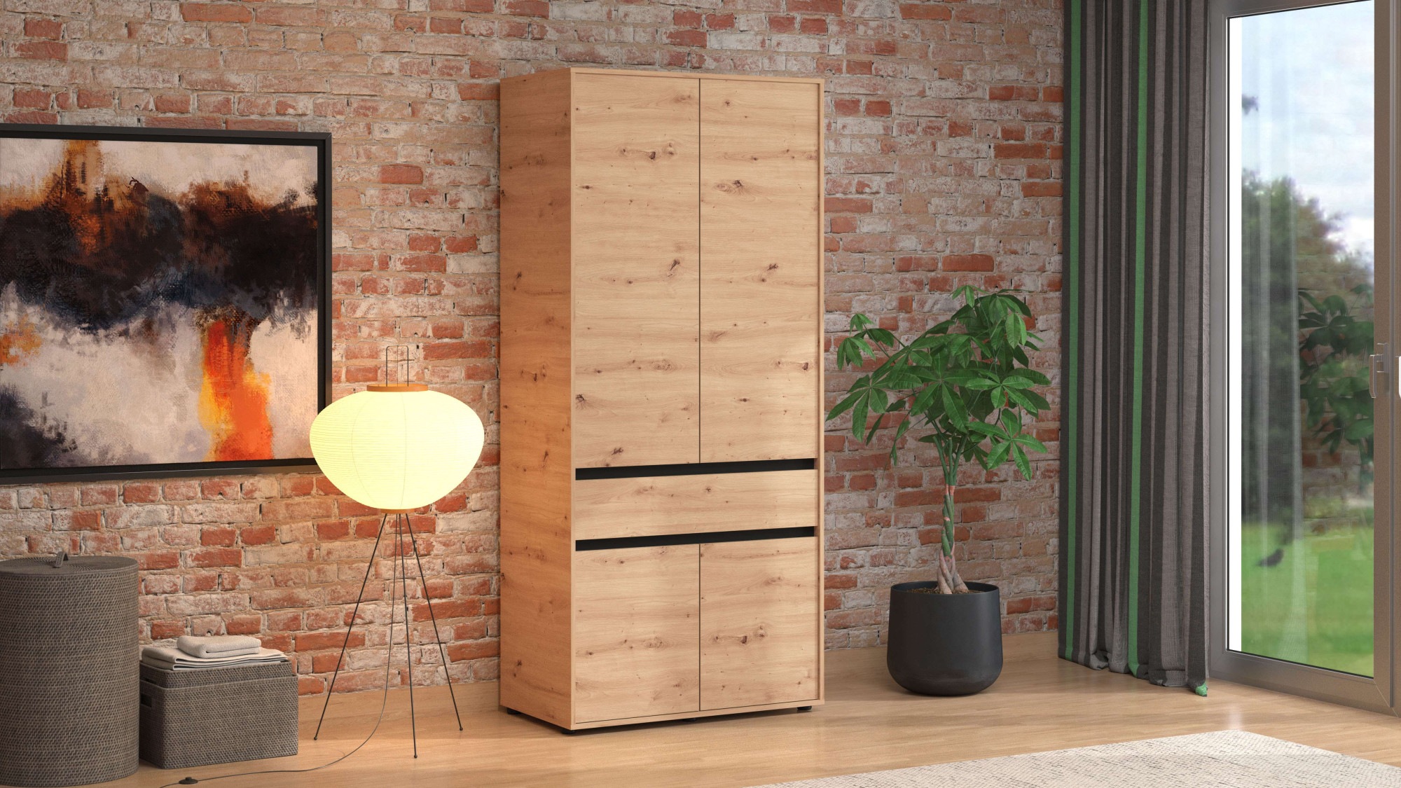 INOSIGN Kleiderschrank »Corbet Schlafzimmerschrank, Drehtürenschrank, Wäsch günstig online kaufen