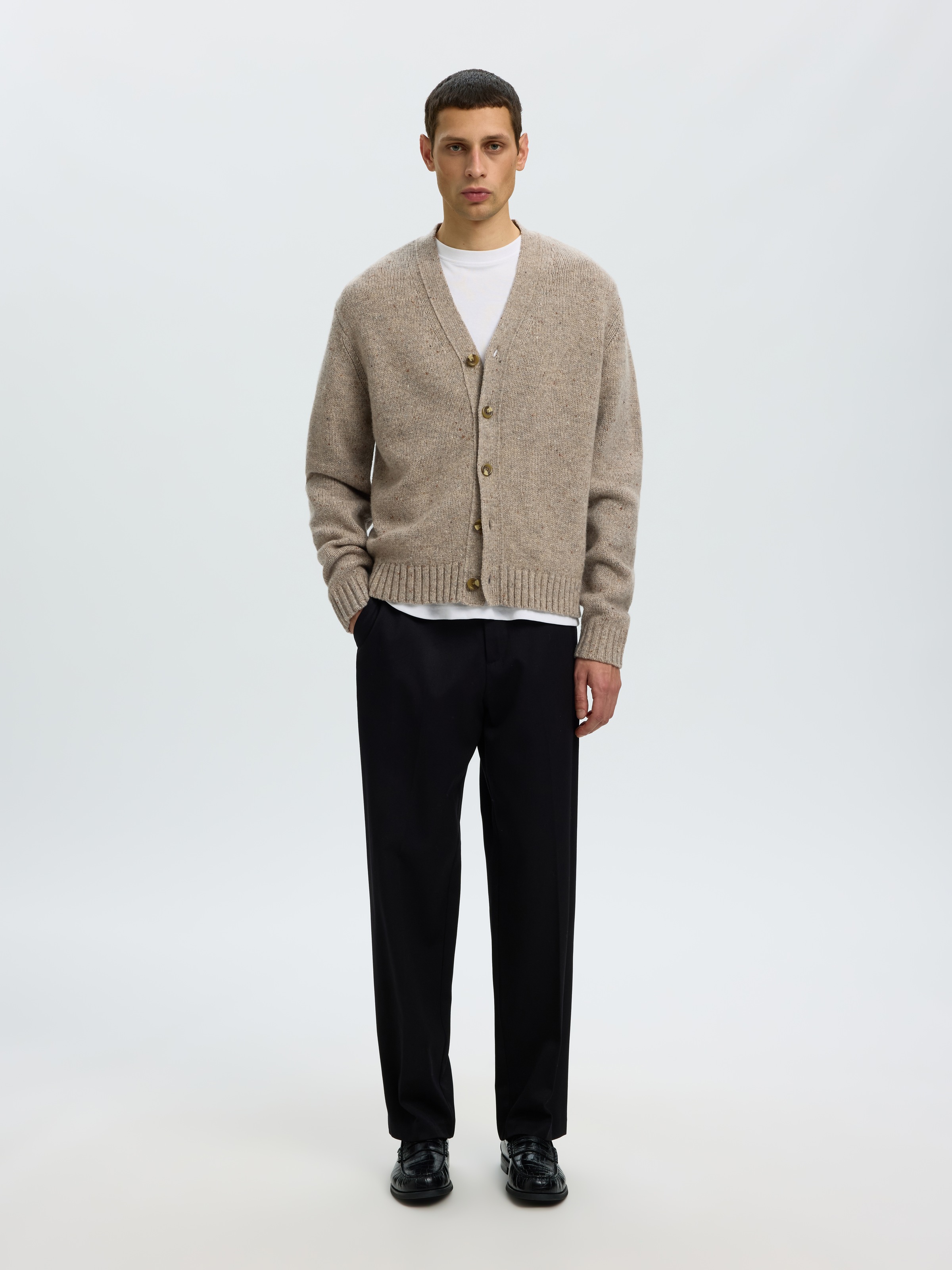 SELECTED Strickjacke »SLMCODY LS KNIT CARDIGAN NOOS« Wollmischung, regular fit