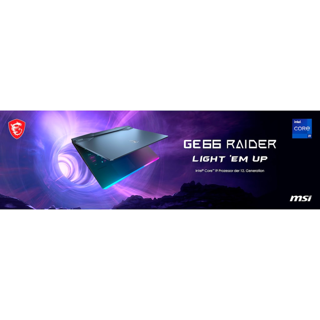 MSI Gaming-Notebook »Raider GE66 12UH-252«, (39,6 cm/15,6 Zoll), Intel, Core i7, GeForce RTX 3080, 1000 GB SSD