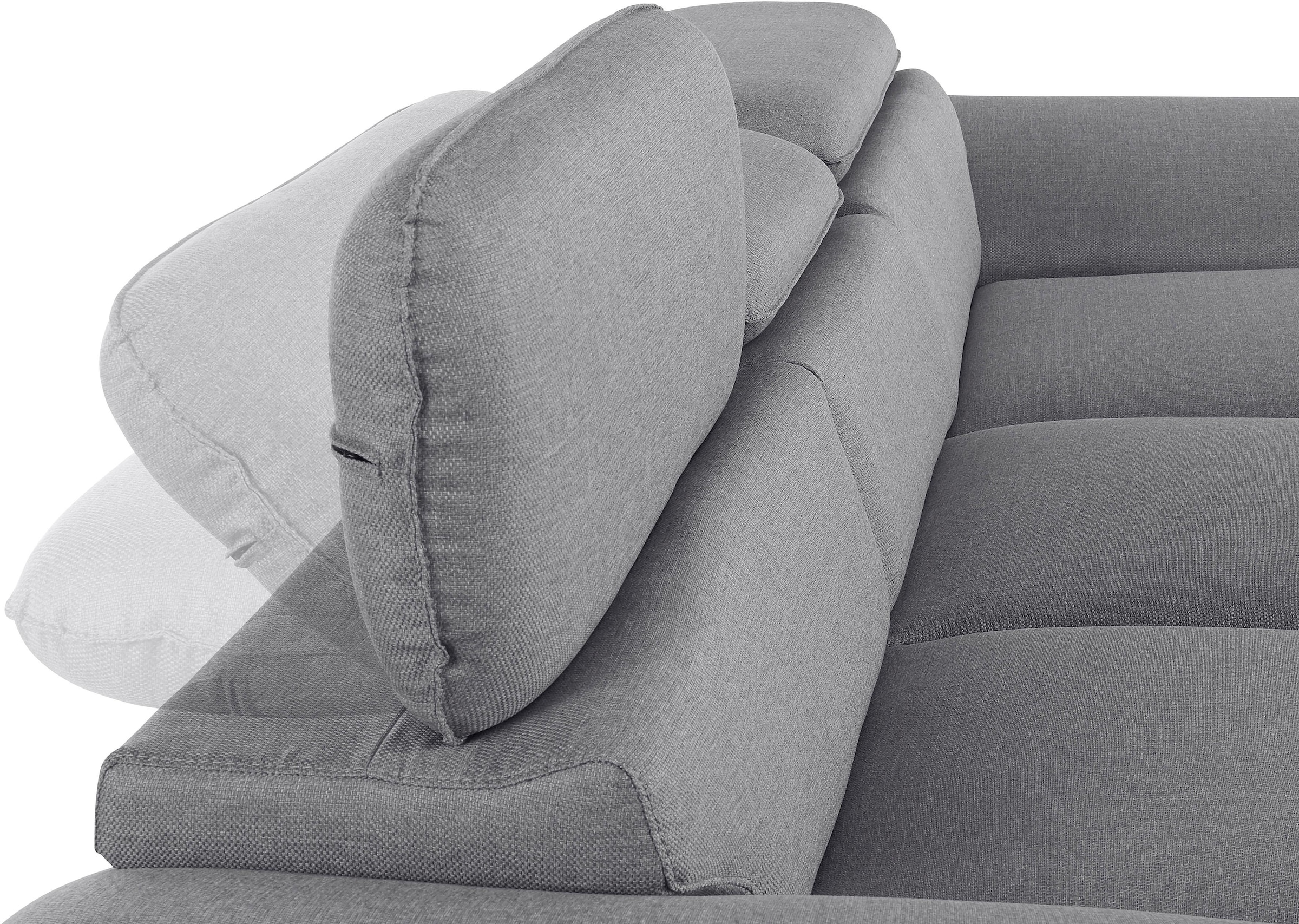 COTTA Ecksofa »Driver L-Form«, mit Kopfteilverstellung, wahlweise mit Bettfunktion & Bettkasten