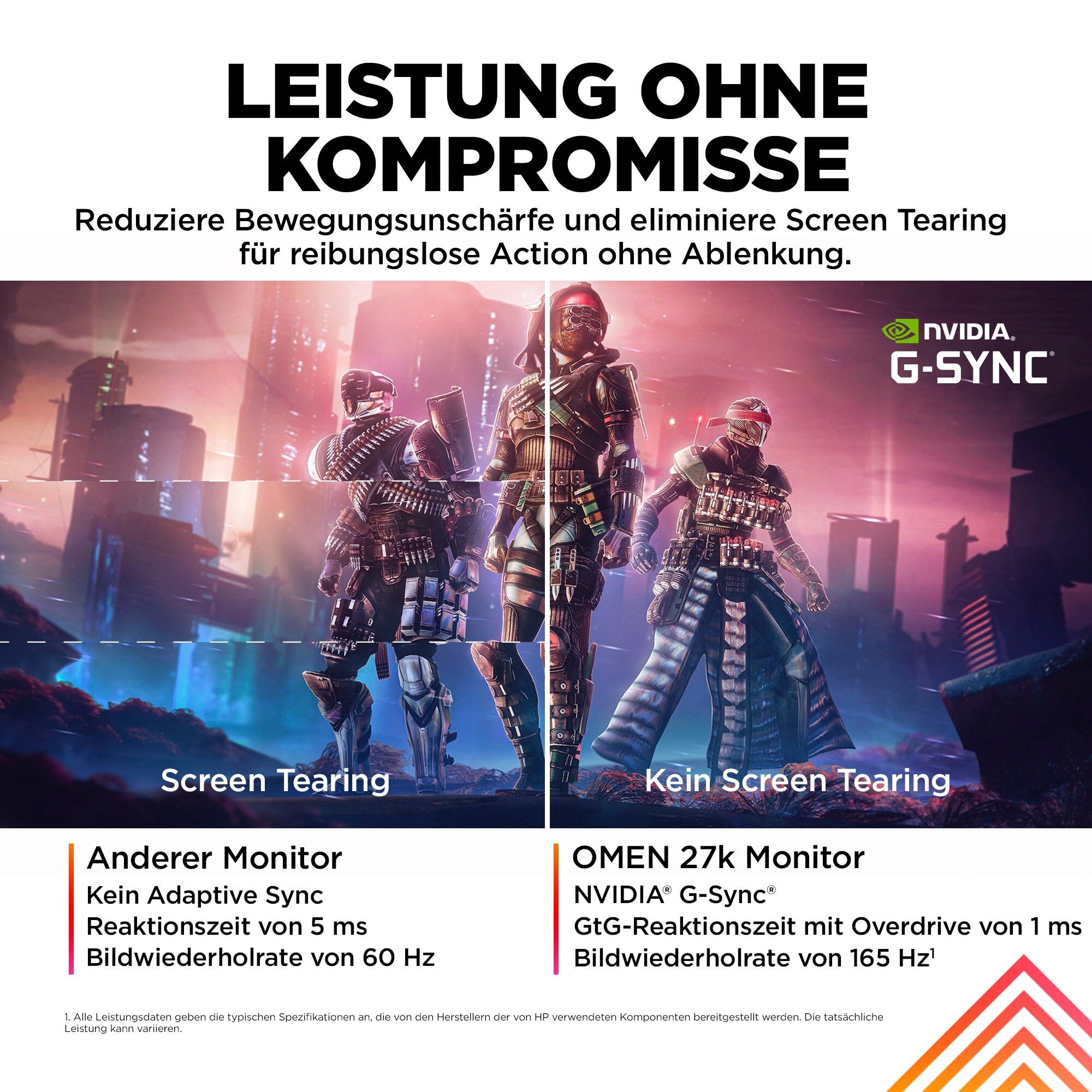 HP Gaming-Monitor »OMEN 27k (HSD-0162-A)«, 69 cm/27 Zoll, 3840 x 2160 px, 4K Ultra HD, 1 ms Reaktionszeit, 144 Hz