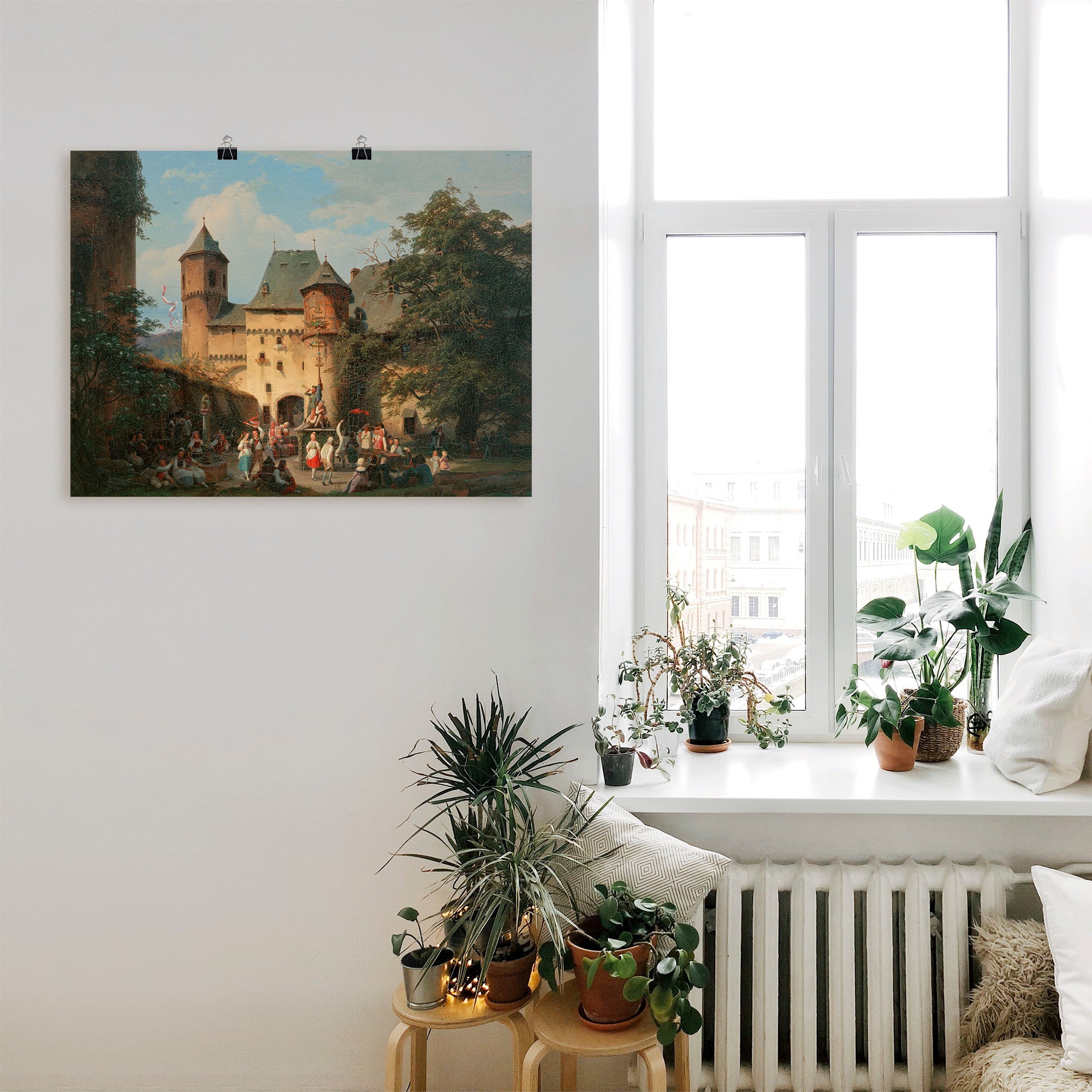 Artland Kunstdruck »Festszene im Vorhof einer Burg«, historische Ereignisse, (1 St.), als Alubild, Leinwandbild, Wandaufkleber oder Poster in versch. Größen