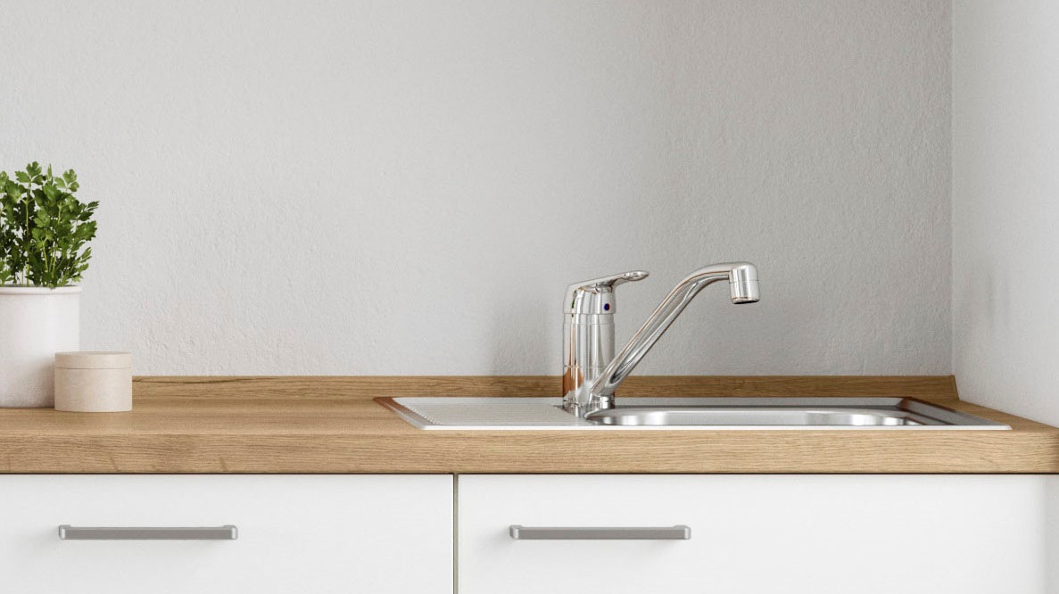 nobilia® Abschlussleiste »passend für alle Serien, aus hochwertigem Kunststoff,«, zum Anschrauben, individuell kürzbar, Maße (B/T/H): 200/2,5/2,5 cm