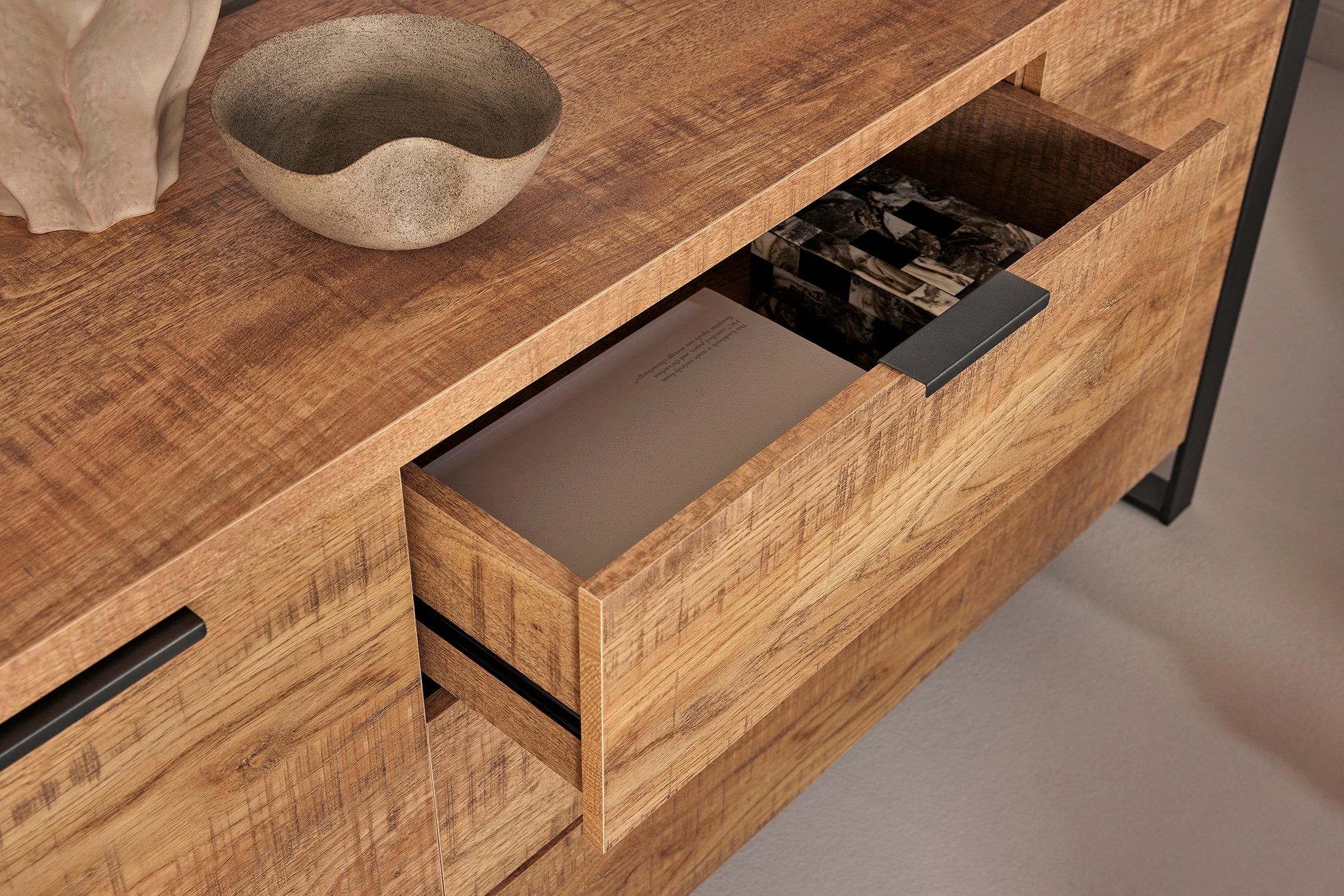 Jahnke Sideboard »LOOP SB 150«, (1 St.), mit 2 Türen + 3 Schubladen, Breite ca. 150 cm