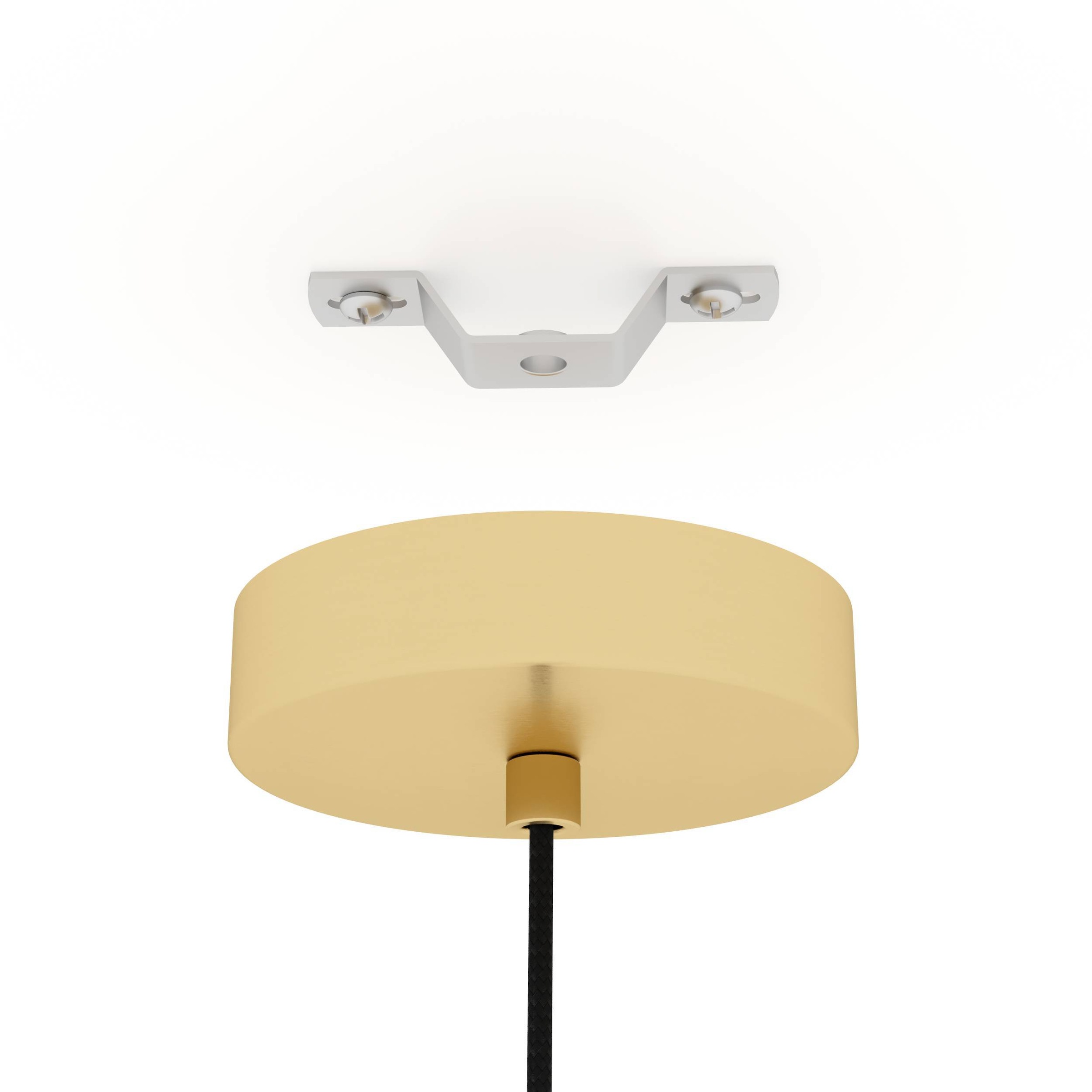 EGLO Hängeleuchte »Caprarola Hängelampe, E27, Esstischlampe, Wohnzimmerlampe, Lampe« E27 1 Stk. aus satiniertem Glas und Metall in Messing, Hängeleuchte, E27, Ø 20 cm