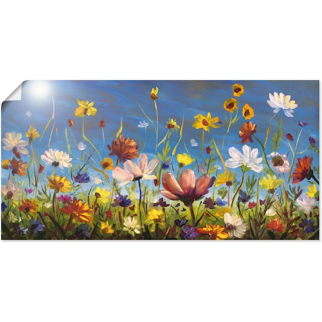 Artland Wandbild »Wildblumenwiese blauer Himmel«, Blumenwiese, (1 St.), als  Alubild, Leinwandbild, Wandaufkleber oder Poster in versch. Größen online  bestellen