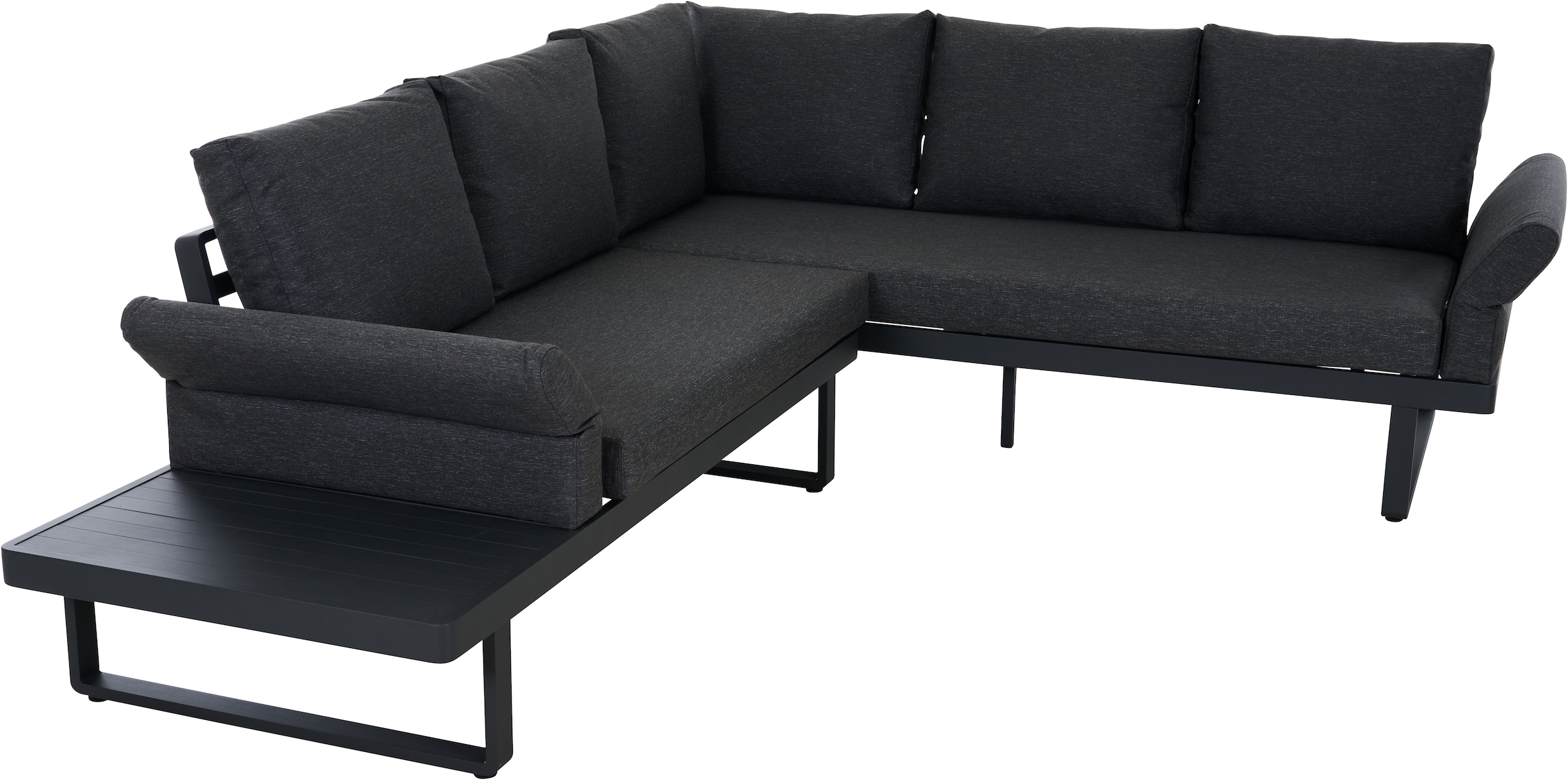 Siena Garden Loungeset »WESTON« Set, 3 tlg. aus Aluminium, inkl. Sitz- und Rückenkissen in mix anthrazit