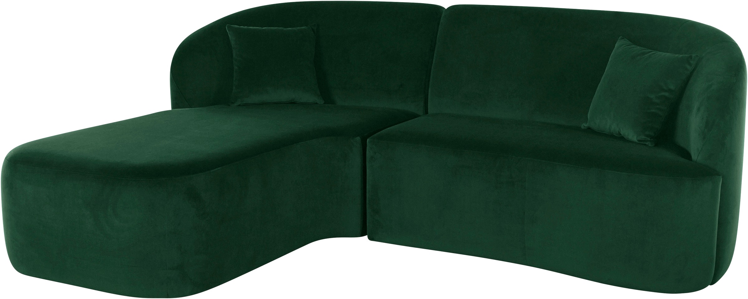 LeGer Home by Lena Gercke Ecksofa »Dilara L-Form«, gerundete Rückenlehne und Front, in 3 Bezugsqualitäten