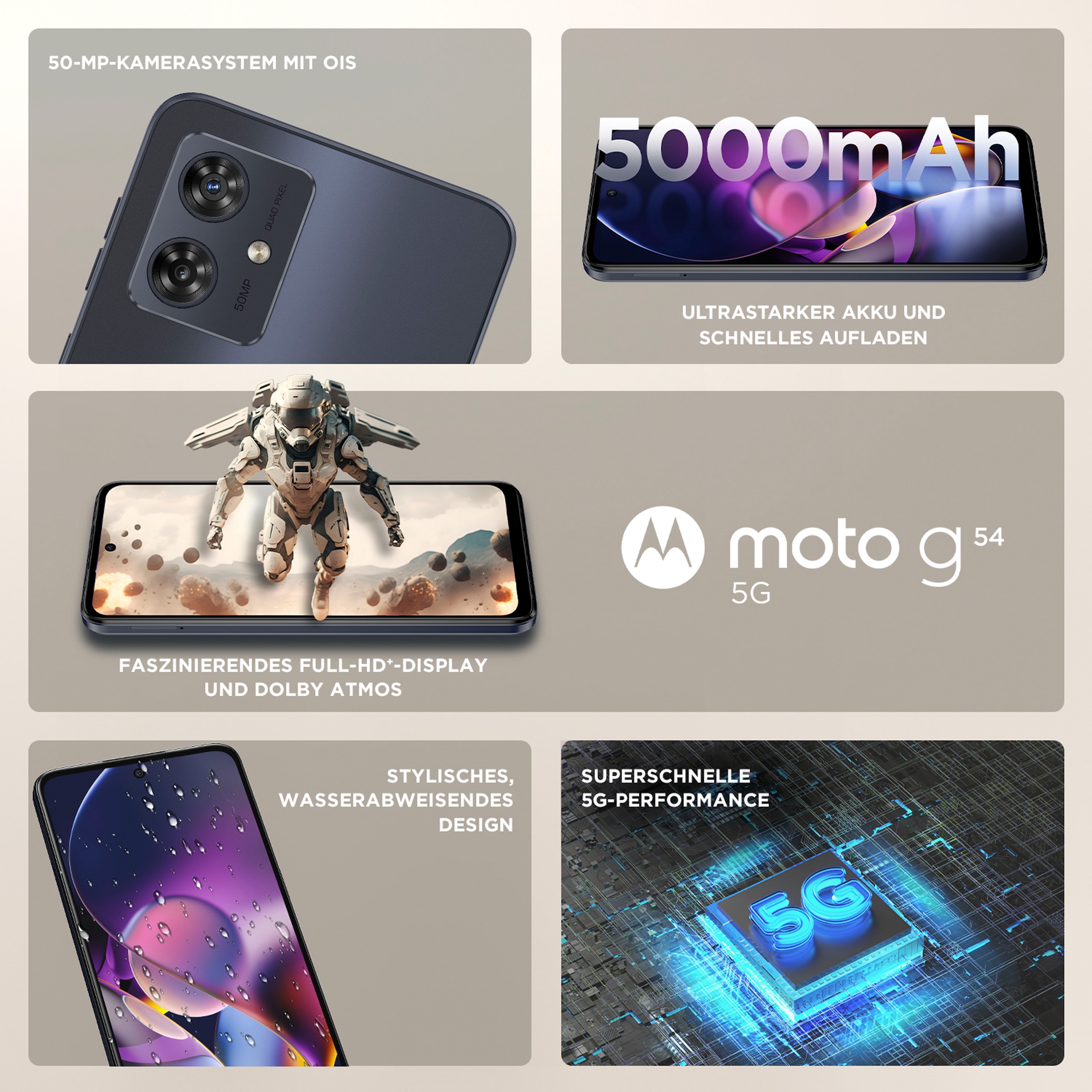 Motorola Smartphone »MOTOROLA Zoll, GB grün, cm/6,5 Speicherplatz, MP g54«, 256 auf Raten 16,51 50 Kamera bestellen moto mint