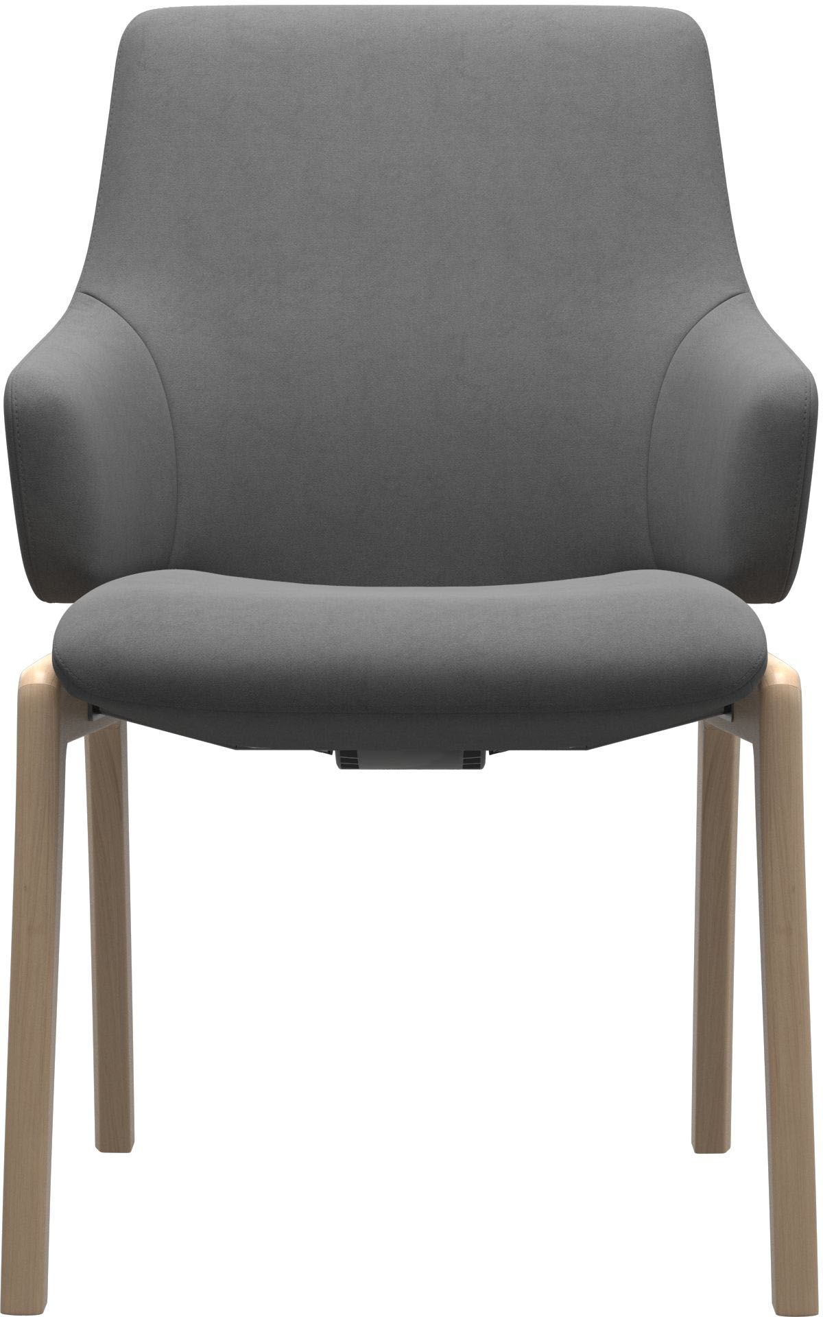 Stressless® Polsterstuhl »Laurel«, Microfaser DINAMICA, Low Back mit Armlehne, Größe L, abgerundete Beine in Eiche gekalkt