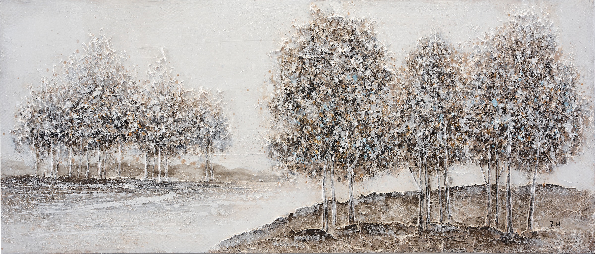 Bönninghoff Ölgemälde, Bäume-Baumbilder-Landschaft-Natur-Kunst-Gemälde, (1 günstig online kaufen