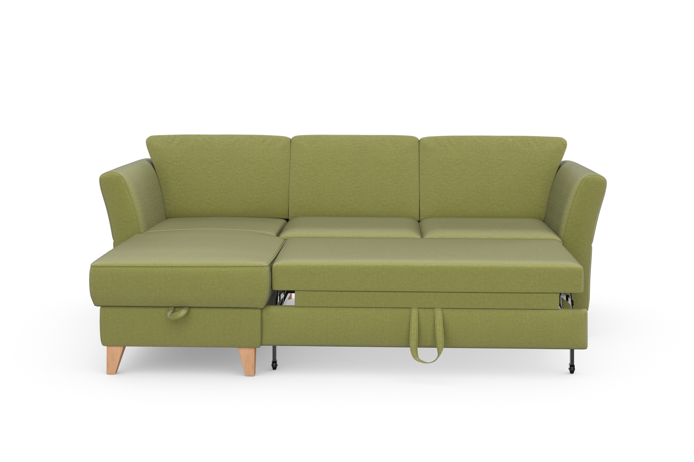sit&more Ecksofa »Visby L-Form«, Wahlweise mit Bettfunktion und Bettkasten, frei im Raum stellbar