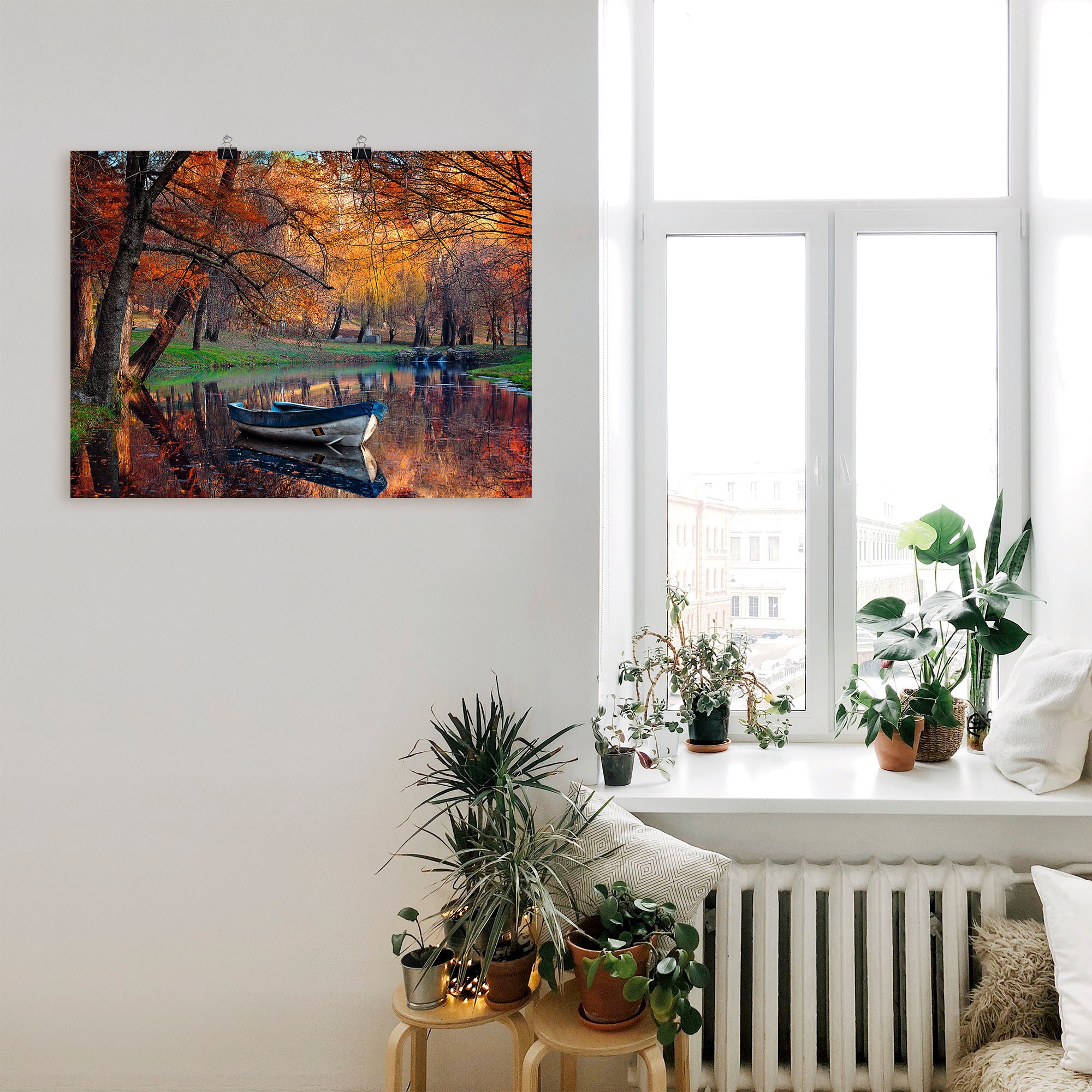 Artland Poster »Bunte Herbstlandschaft« Boote & Schiffe 1 Stk. tlg. ohne Rahmen