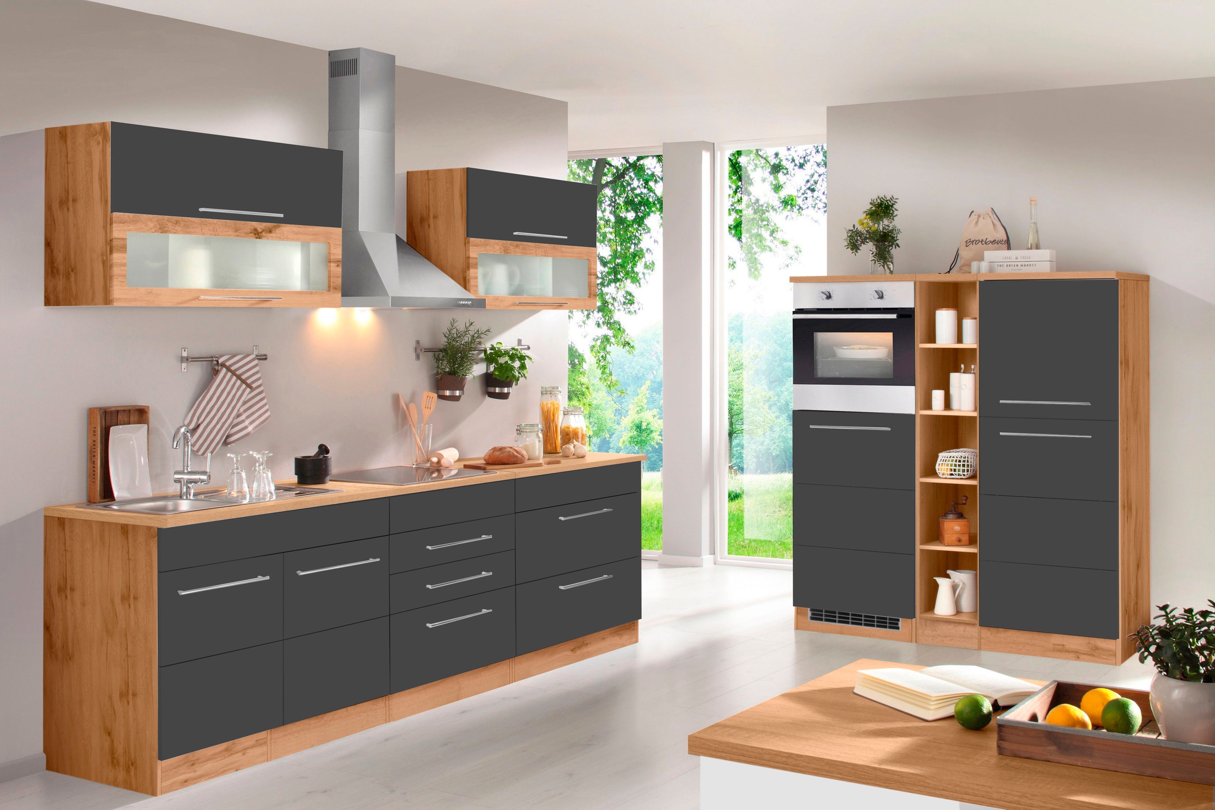 KOCHSTATION Küchenzeile »KS-Wien« Breite 430 cm, wahlweise mit E-Geräten un günstig online kaufen