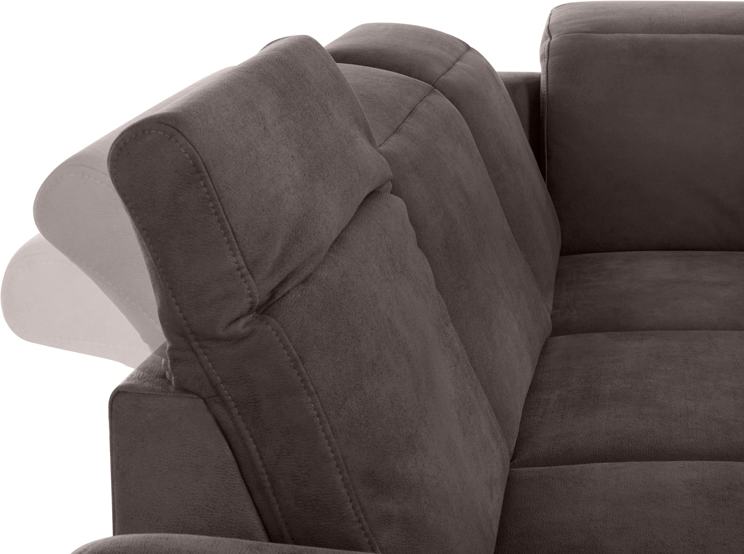 sit&more Ecksofa »Darwin L-Form«, inklusive Federkern, wahlweise mit Kopfteilverstellung, Bettfunktion