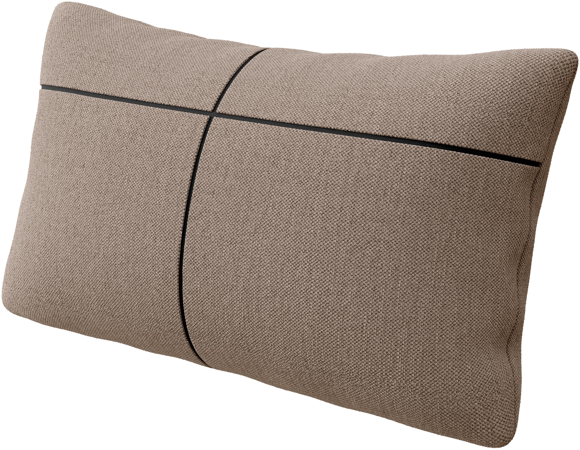 INOSIGN Ecksofa »Cross, mit softem Sitz, L-Form, wendbare Zierkissen, Breite 284 cm«, Couch mit vielen Kissen, stylische Kreuznaht, elegante Metallfüße