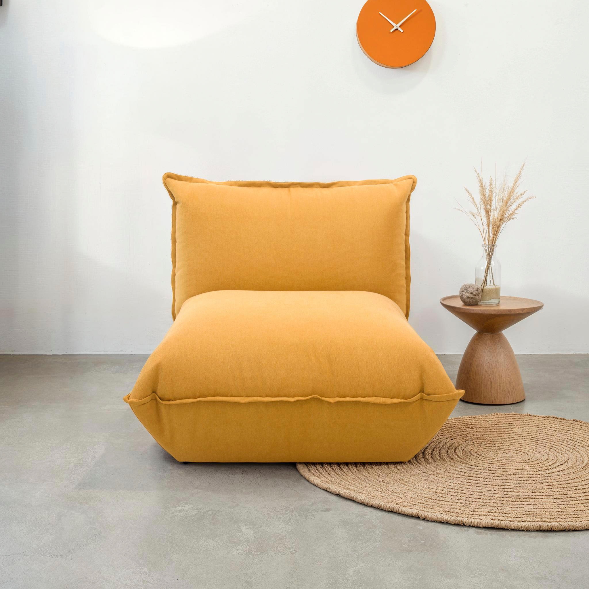 Sessel DOMO COLLECTION "Nantes Loungesessel, Wohlfühlsessel mit 360 Drehfunktion", mango, Sessel, Struktur weich,mit Drehfunktion, Drehfunktion, B/H/T: 78cm x 73cm x 100cm